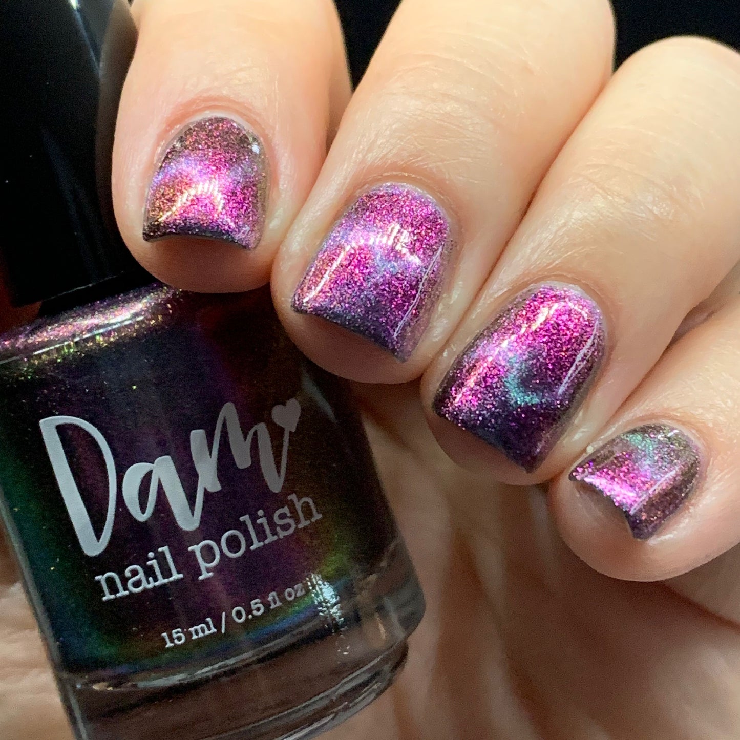 Distant Dimensions - Shifting Multichrome Magnetic Nail Polish - Shifts Purple, Pink, Gold, and Green - Into the Multiverse Collection