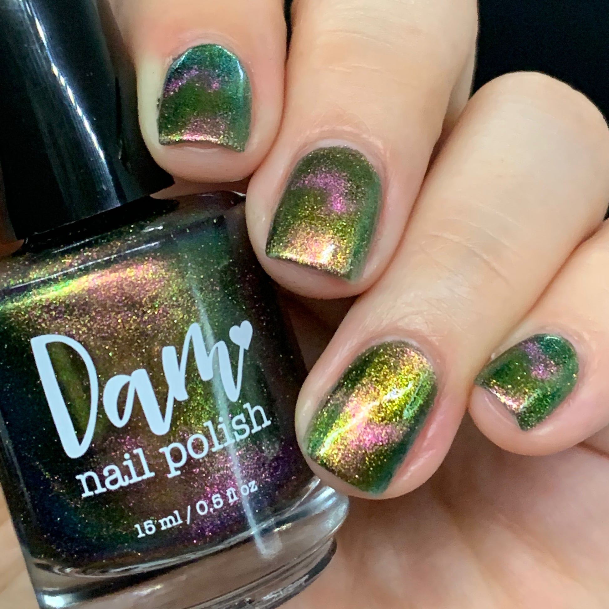 Parallel Possibilities - Shifting Multichrome Magnetic Nail Polish - Shifts Gold, Green, and Blue - Into the Multiverse Collection - Dam Nail Polish