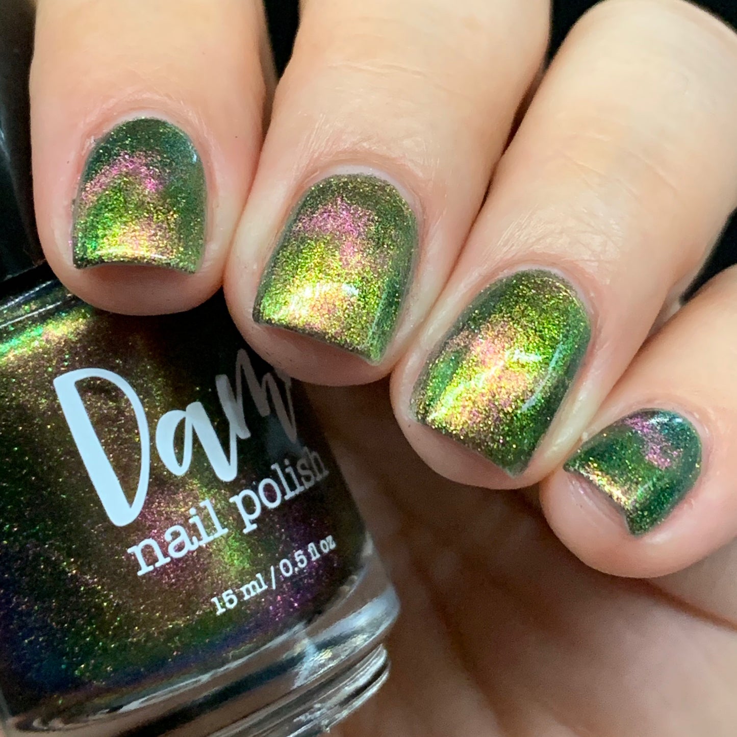 Parallel Possibilities - Shifting Multichrome Magnetic Nail Polish - Shifts Gold, Green, and Blue - Into the Multiverse Collection - Dam Nail Polish