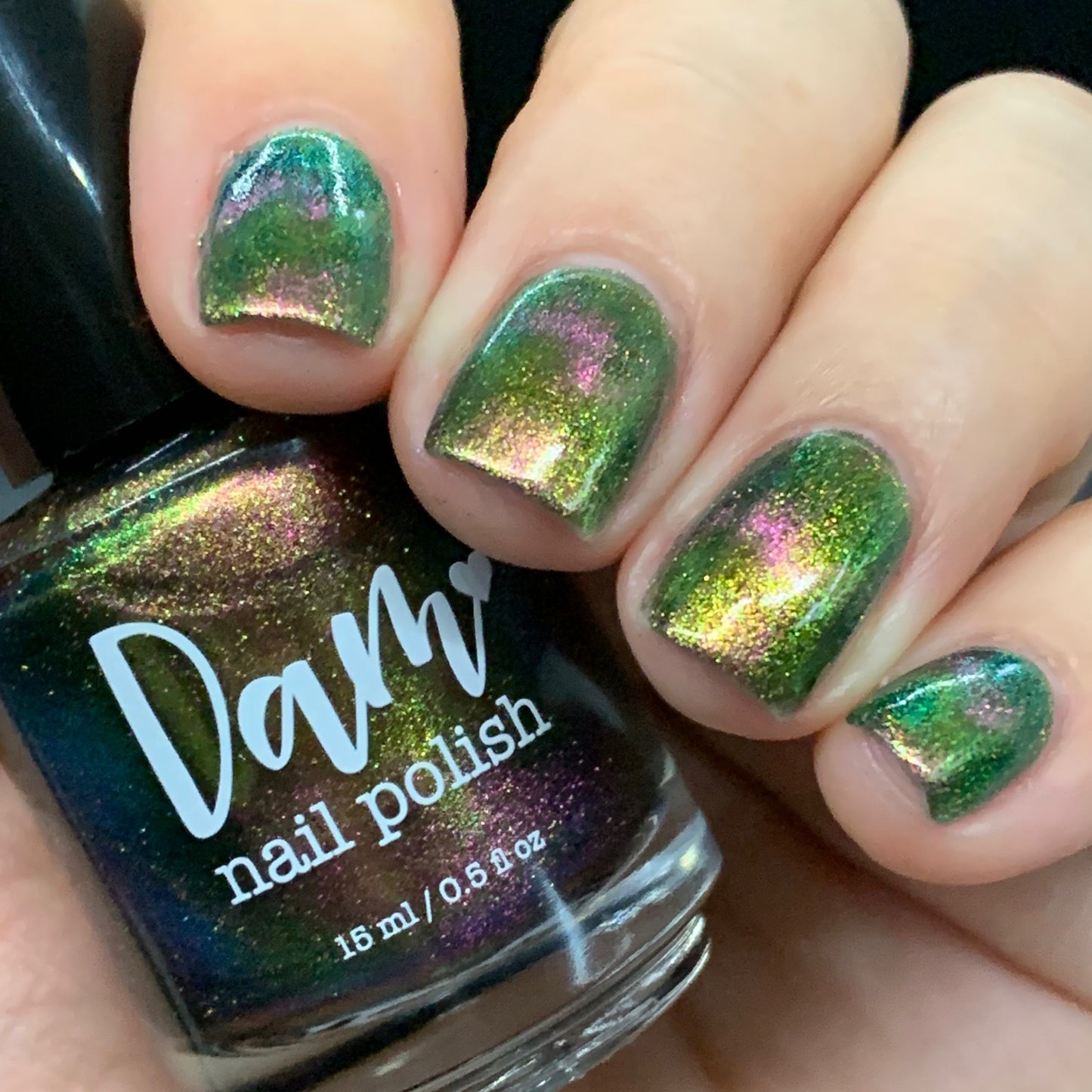 Parallel Possibilities - Shifting Multichrome Magnetic Nail Polish - Shifts Gold, Green, and Blue - Into the Multiverse Collection - Dam Nail Polish
