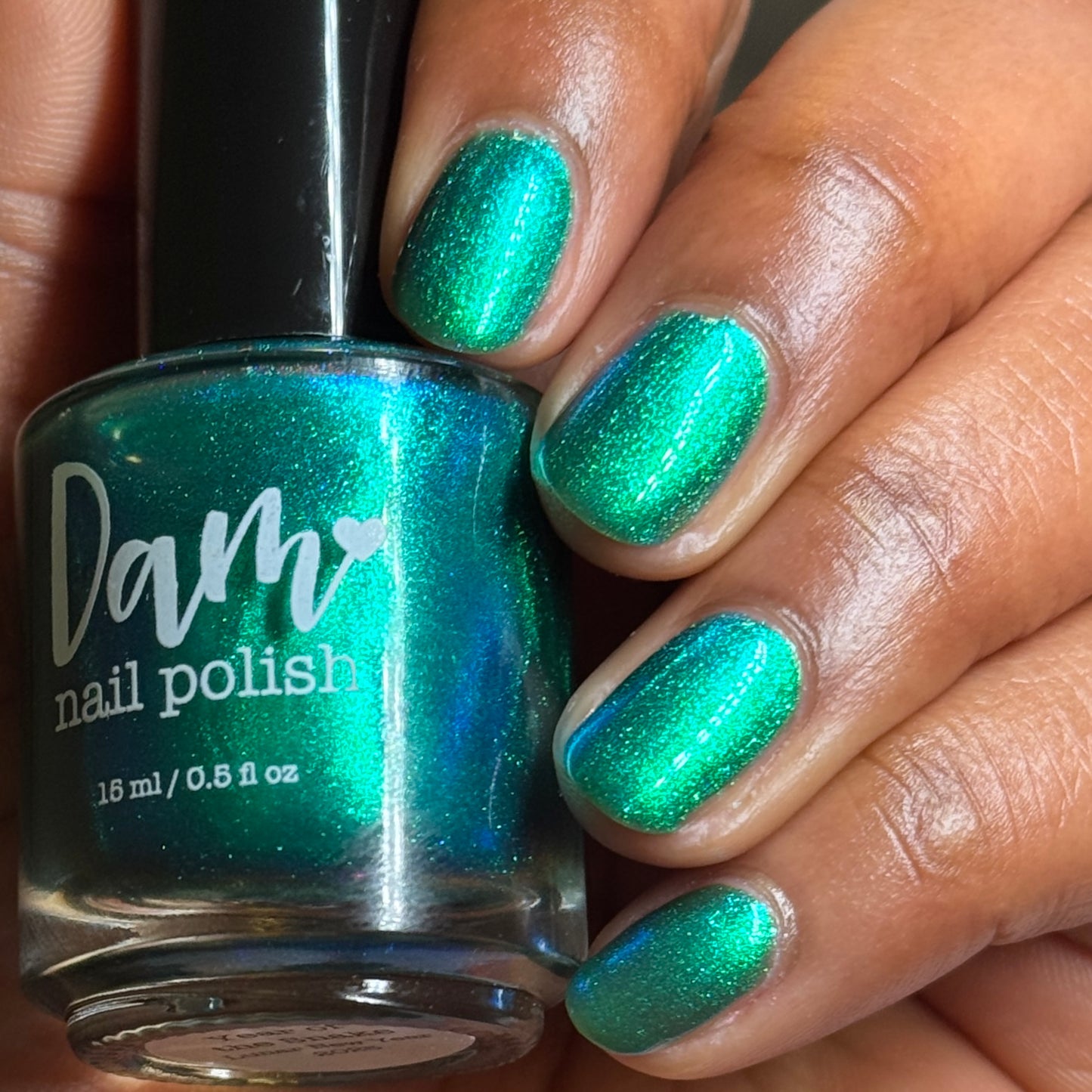 Year of the Snake - Green Shimmer Nail Polish - Lunar New Year 2025 - Dam Nail Polish