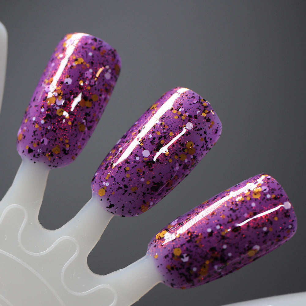 AHHHH! The Flakies! - Purple Jelly Glitter Indie Nail Polish - Oops Batch - Dam Nail Polish