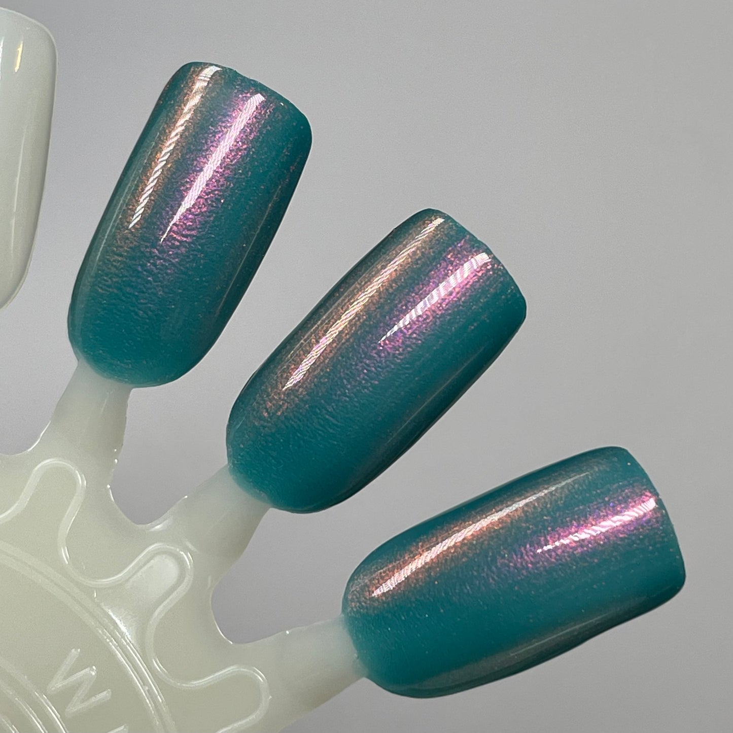 PRE ORDER: COUCH! - Green Nail Polish with Pink Shimmer - Turnaround Time ~5 Weeks