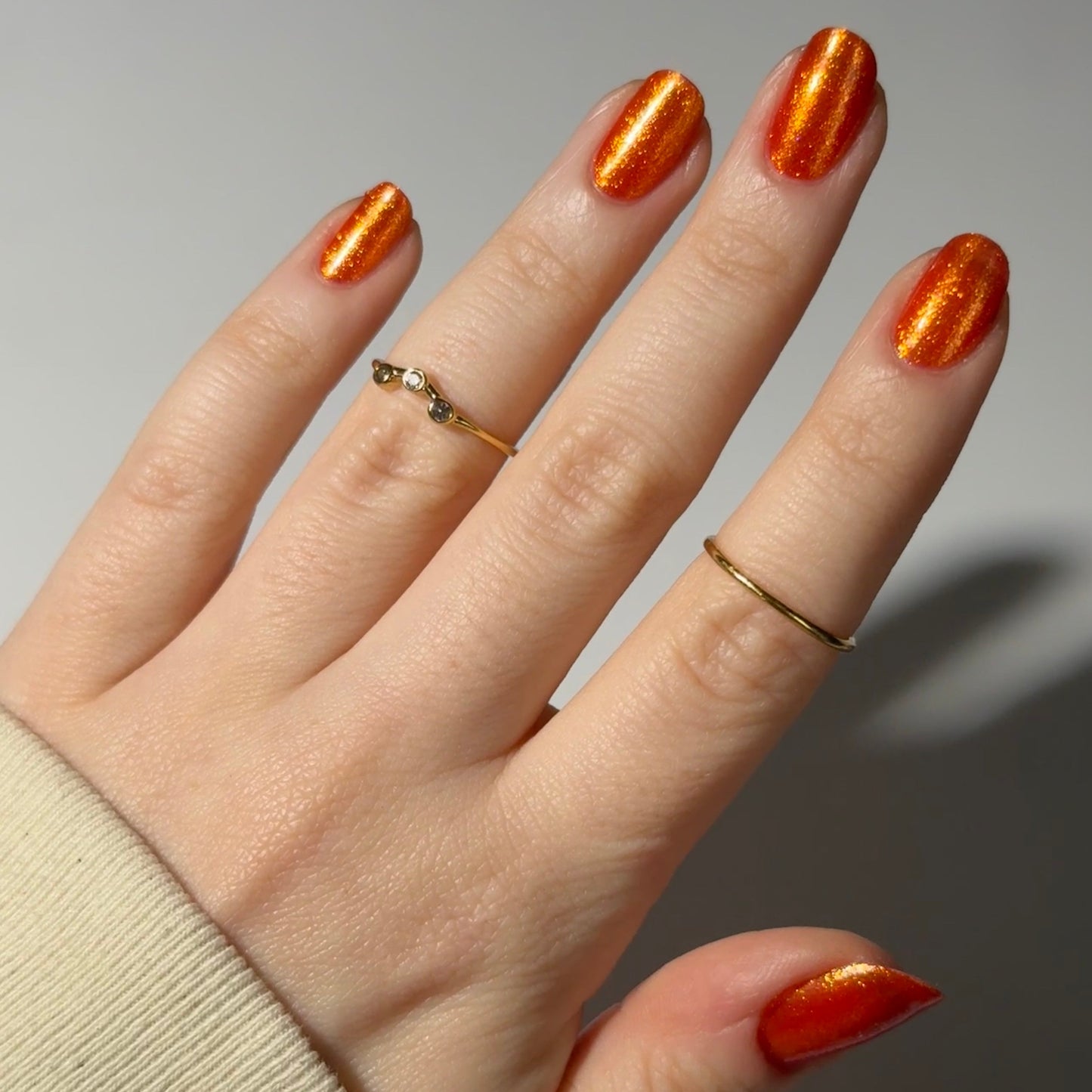 Creep - Orange Shimmer Nail Polish - Bonus Track Collection - Dam Nail Polish