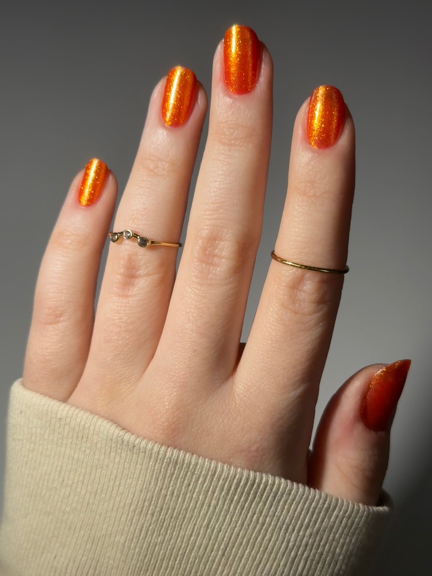 Creep - Orange Shimmer Nail Polish - Bonus Track Collection - Dam Nail Polish