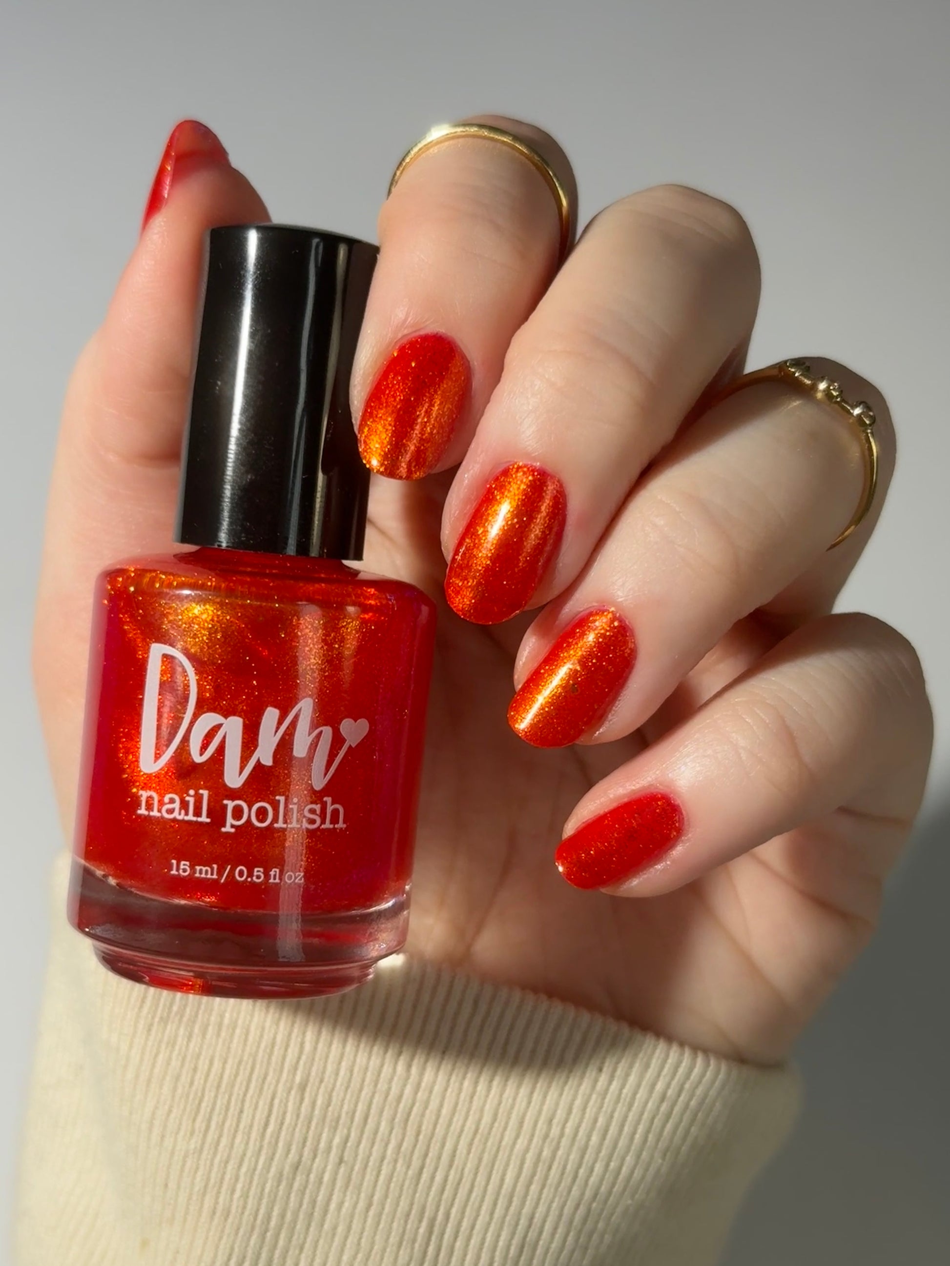 PRE ORDER: Dani Cali - Red Shimmer Nail Polish - Bonus Track Collection - Ships in Approx. 5 Weeks - Dam Nail Polish