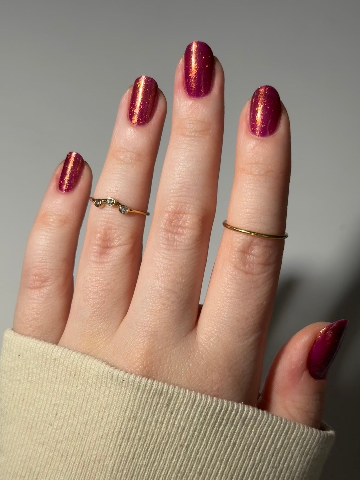 PRE ORDER: Should I Stay - Deep Fucshia Shimmer Nail Polish - Bonus Track Collection - Ships in Approx. 5 Weeks - Dam Nail Polish