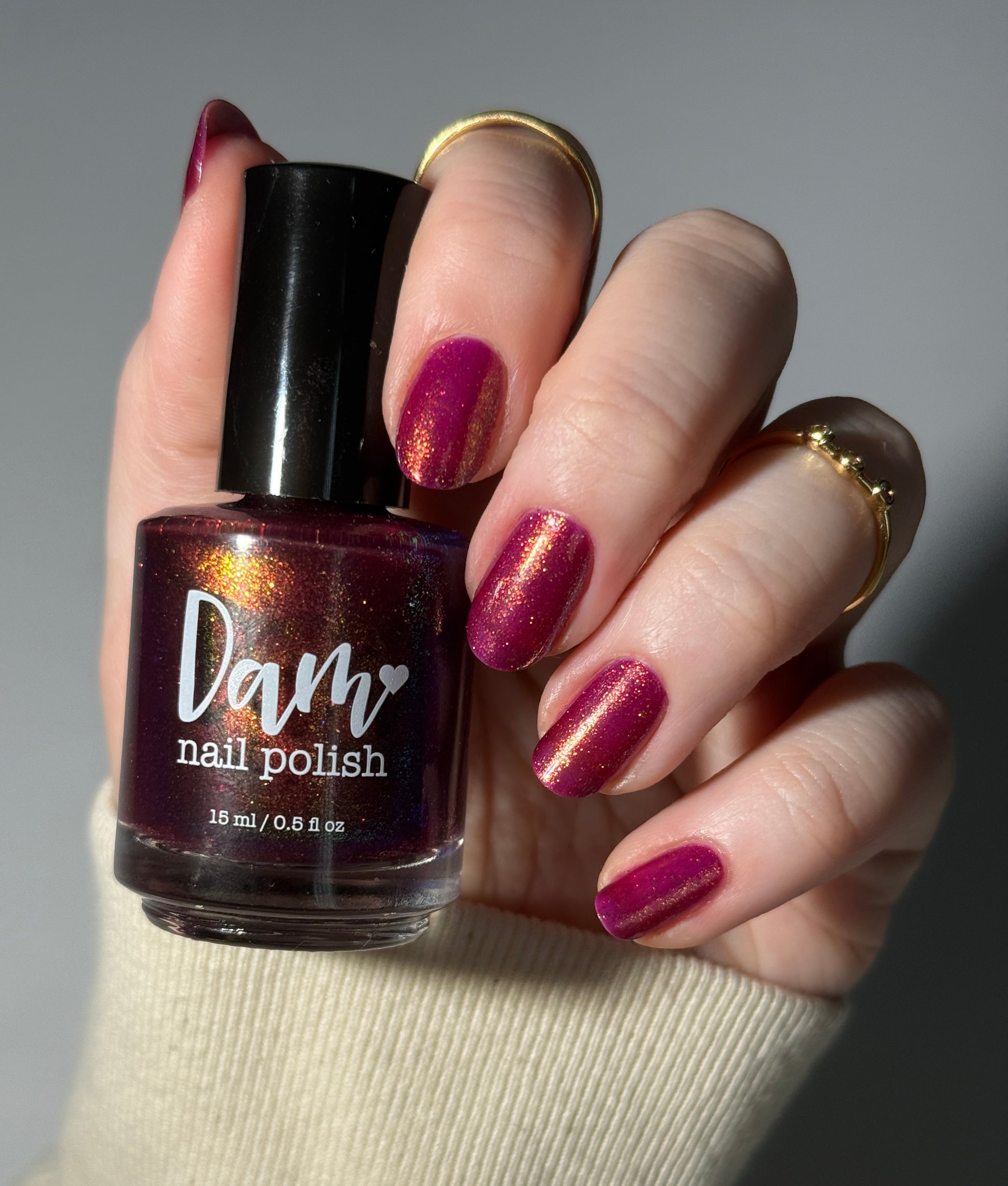 PRE ORDER: Should I Stay - Deep Fucshia Shimmer Nail Polish - Bonus Track Collection - Ships in Approx. 5 Weeks - Dam Nail Polish