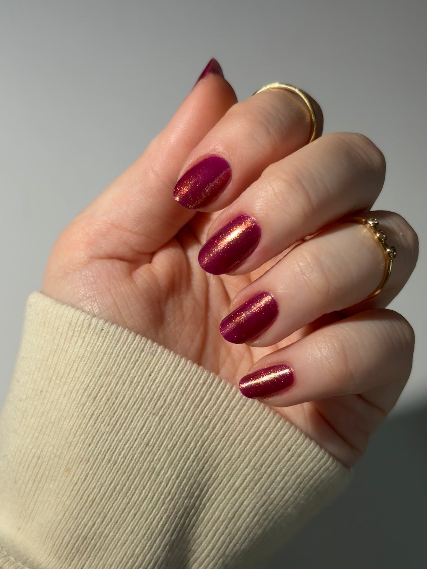 PRE ORDER: Should I Stay - Deep Fucshia Shimmer Nail Polish - Bonus Track Collection - Ships in Approx. 5 Weeks - Dam Nail Polish