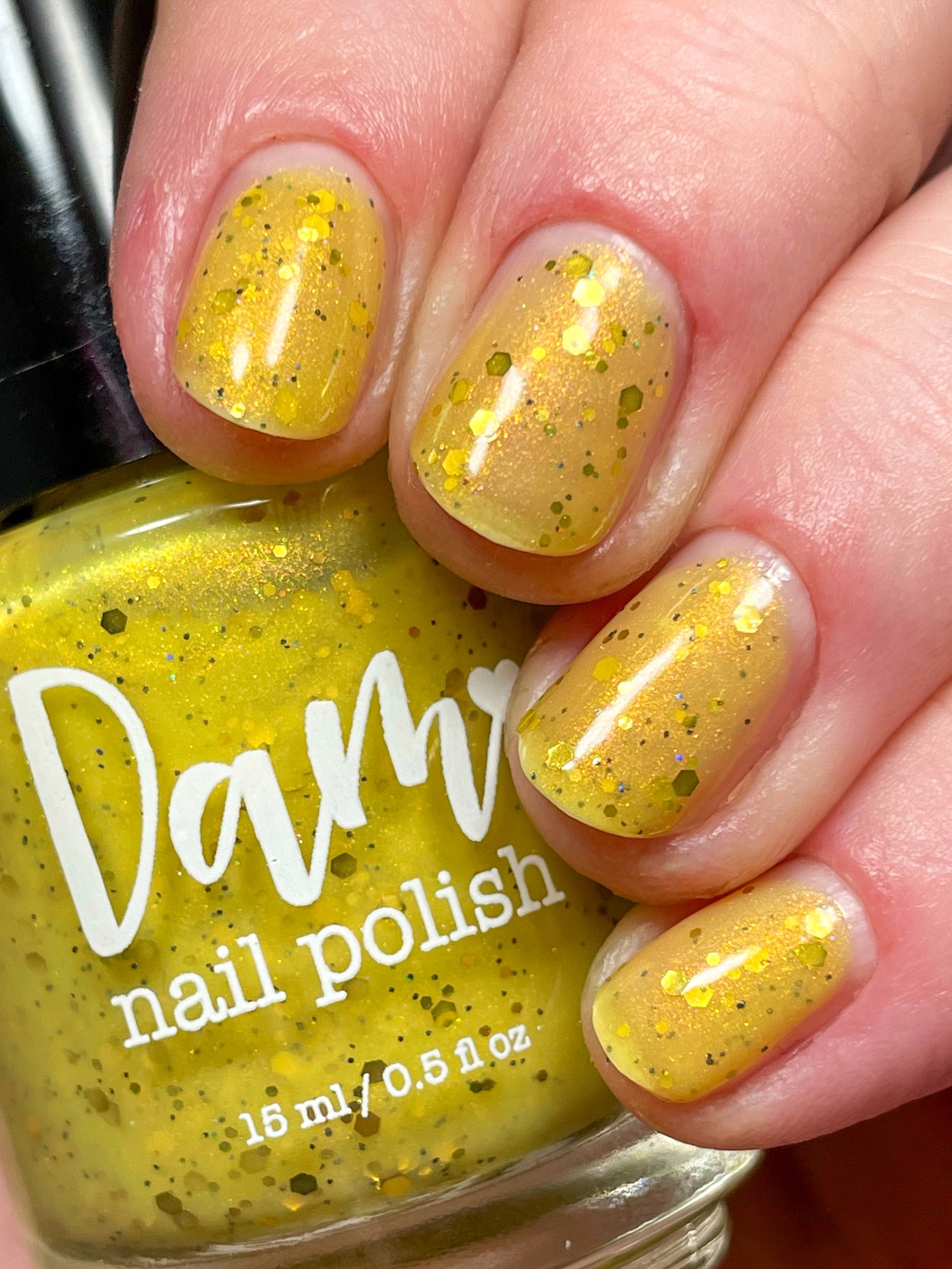 Banana Cabana - Light Yellow Crelly - Glitter Nail Polish - Shimmer Nail Polish - Sweet Sips Collection - Dam Nail Polish