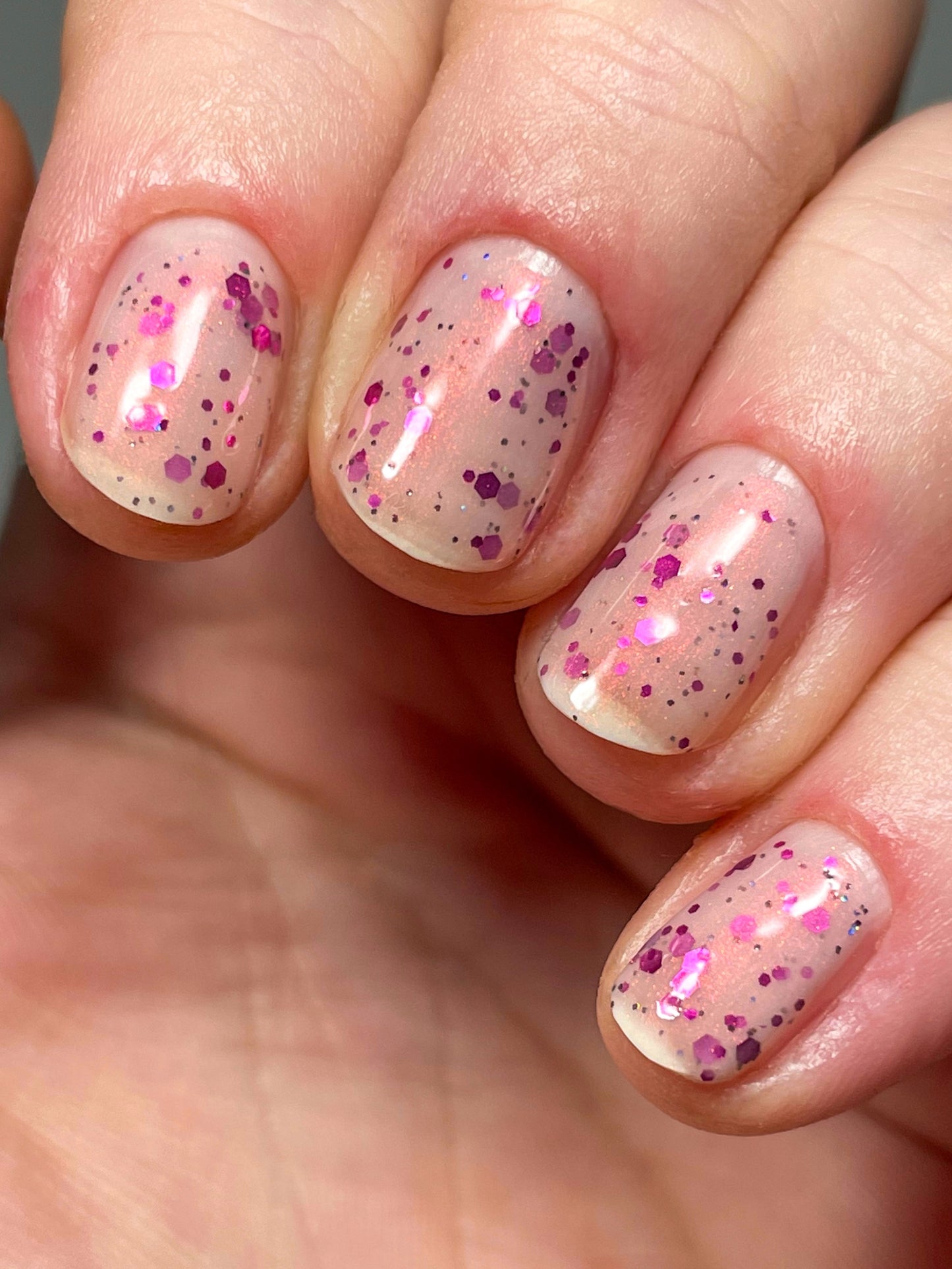 Passionfruit Attitude - Light Pink Crelly - Glitter Nail Polish - Shimmer Nail Polish - Sweet Sips Collection - Dam Nail Polish