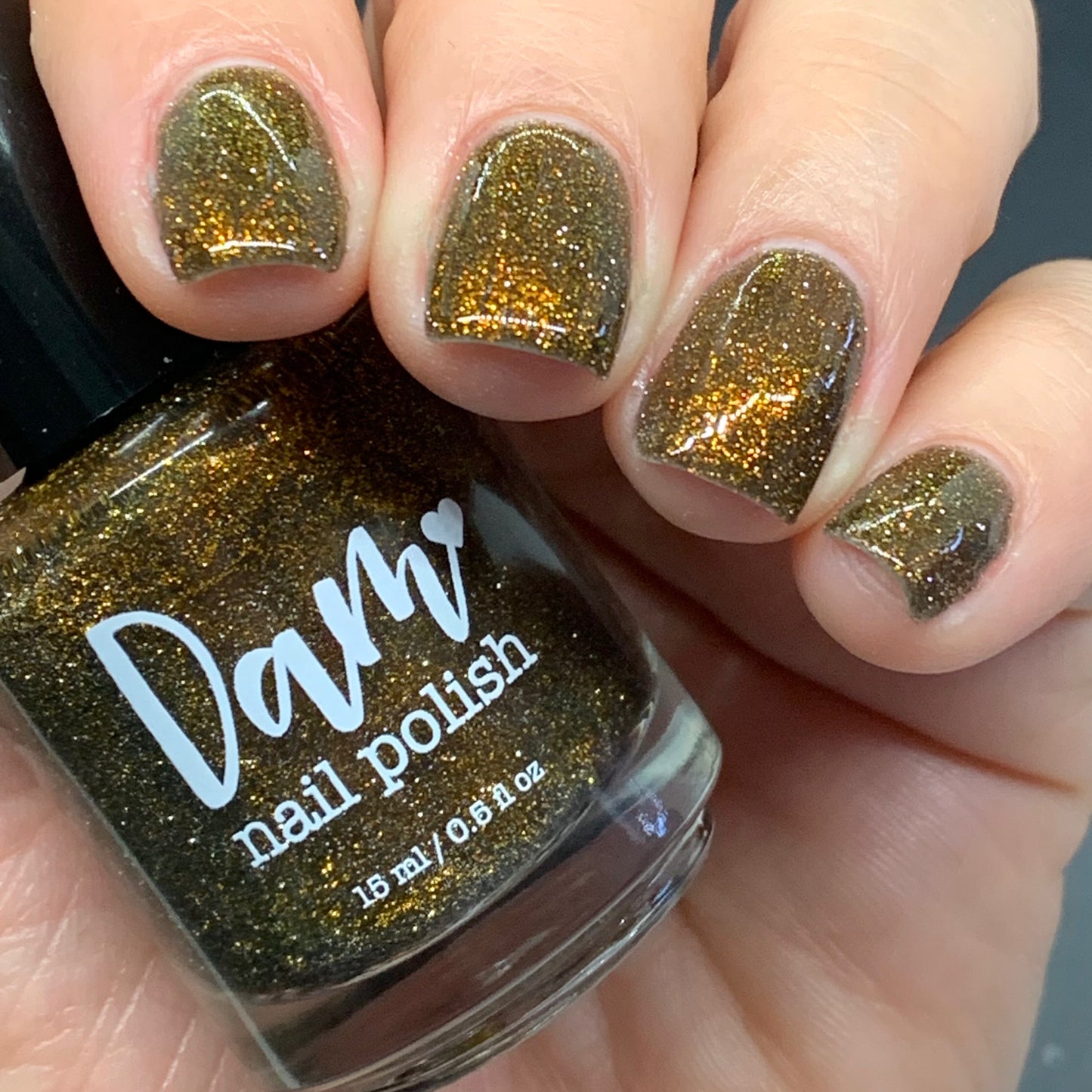 Champagne Sparkle - Black Reflective Glitter Nail Polish - Nostalgia Trends Custom - 1920s Fashion Themed - Dam Nail Polish