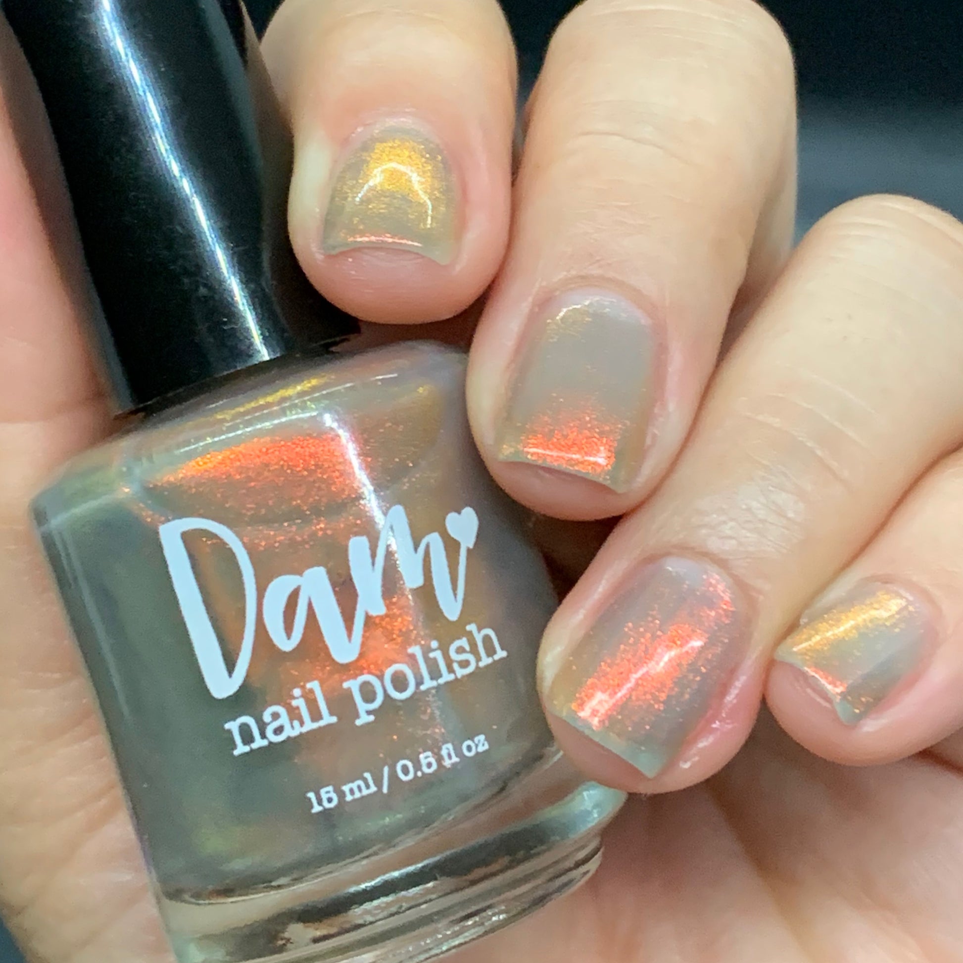 COMING SOON! 5/2 PRE ORDER: They See BB Rollin’ - Orange Shimmer Nail Polish - Trust the Shimmer Collection - Ships in ~5 weeks - Dam Nail Polish