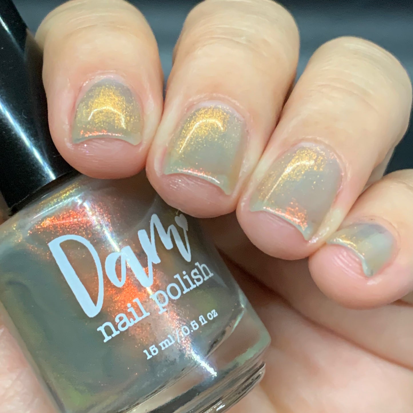 COMING SOON! 5/2 PRE ORDER: They See BB Rollin’ - Orange Shimmer Nail Polish - Trust the Shimmer Collection - Ships in ~5 weeks - Dam Nail Polish