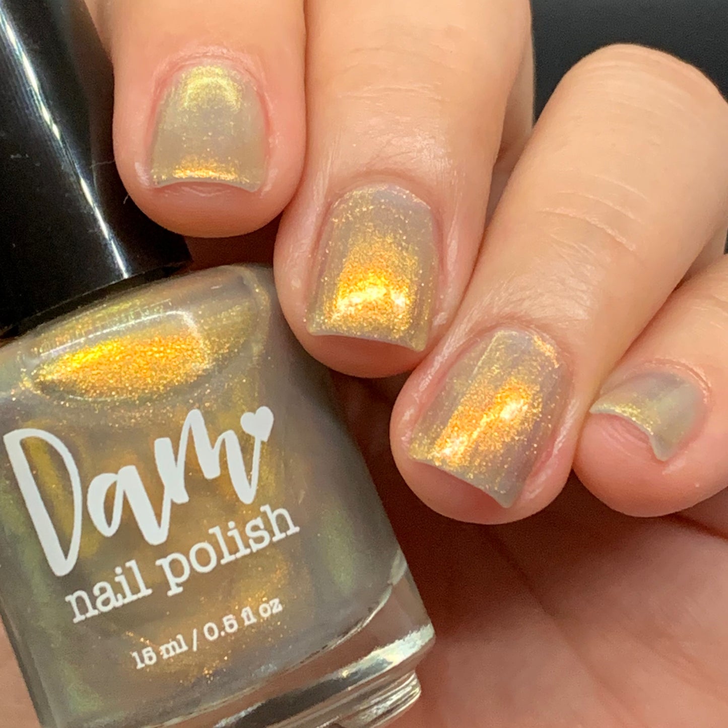 Some Like It Hoth - Gold Shimmer Nail Polish - Trust the Shimmer Collection - Dam Nail Polish