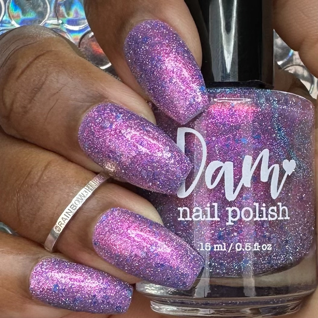 Amy - Pink Reflective Nail Polish - Glitter Nail Polish - Survivor Series