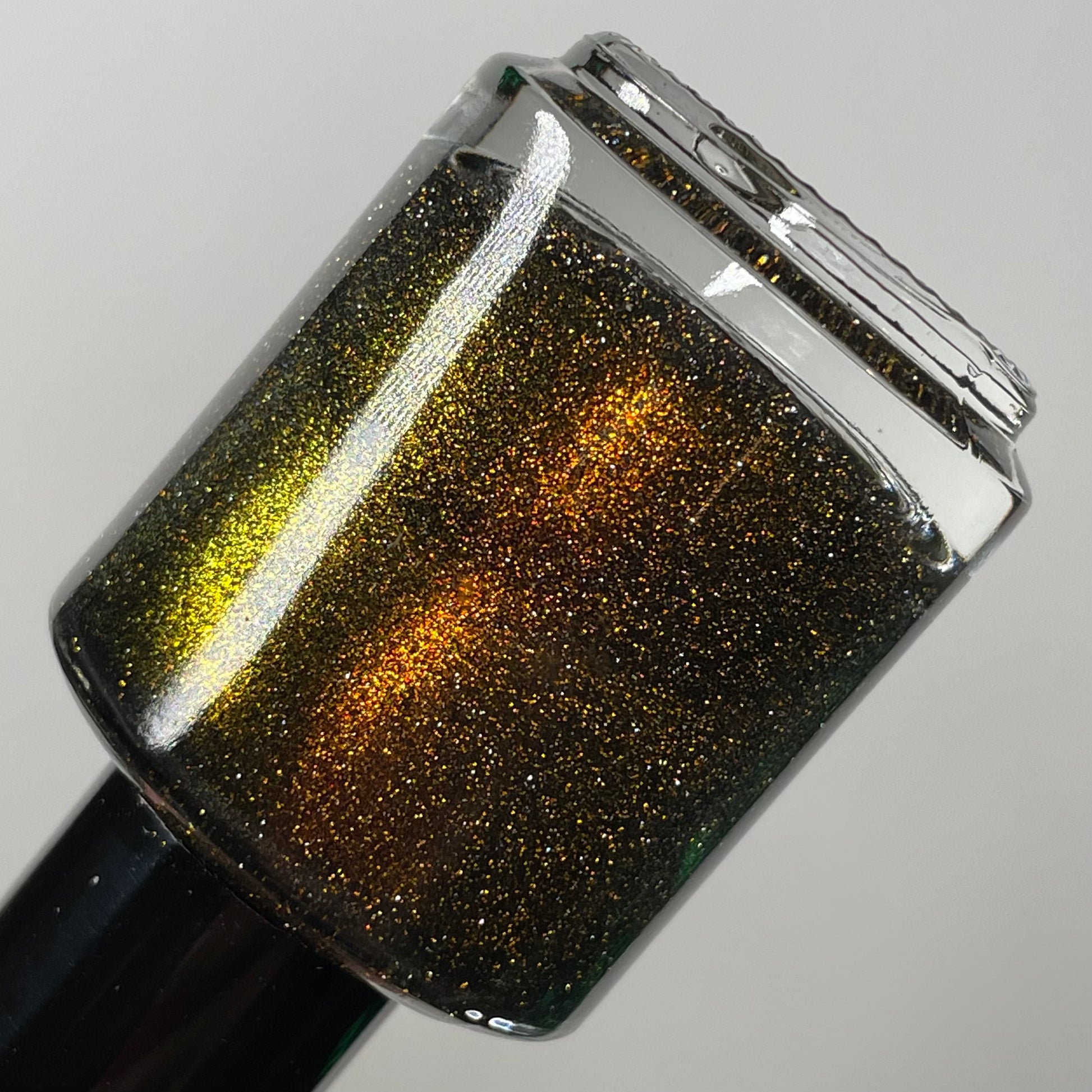 Champagne Sparkle - Black Reflective Glitter Nail Polish - Nostalgia Trends Custom - 1920s Fashion Themed - Dam Nail Polish