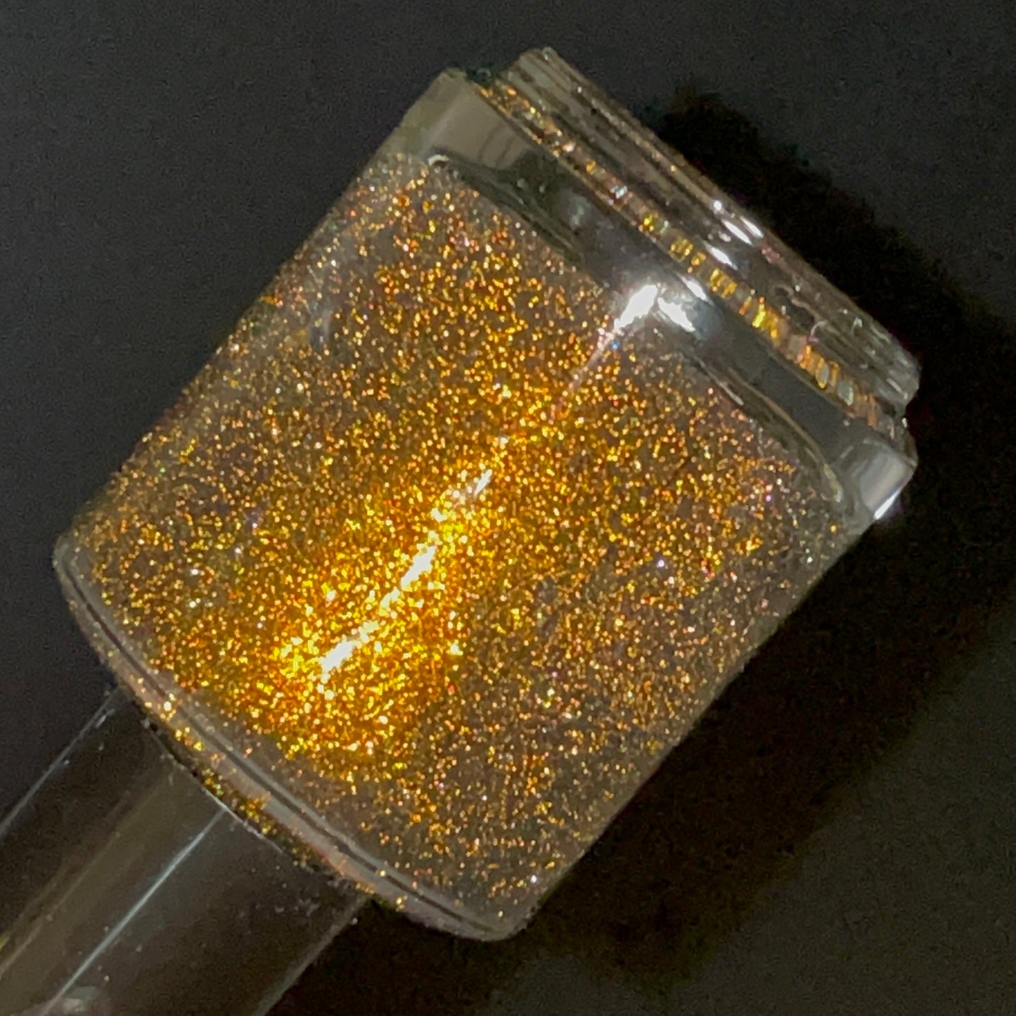 Champagne Sparkle - Black Reflective Glitter Nail Polish - Nostalgia Trends Custom - 1920s Fashion Themed - Dam Nail Polish