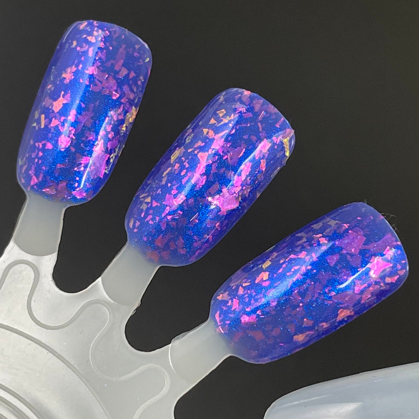 Merry February - Purple Flakie Nail Polish - Limited Edition Polished Jewel Society Facebook Group Custom - Dam Nail Polish