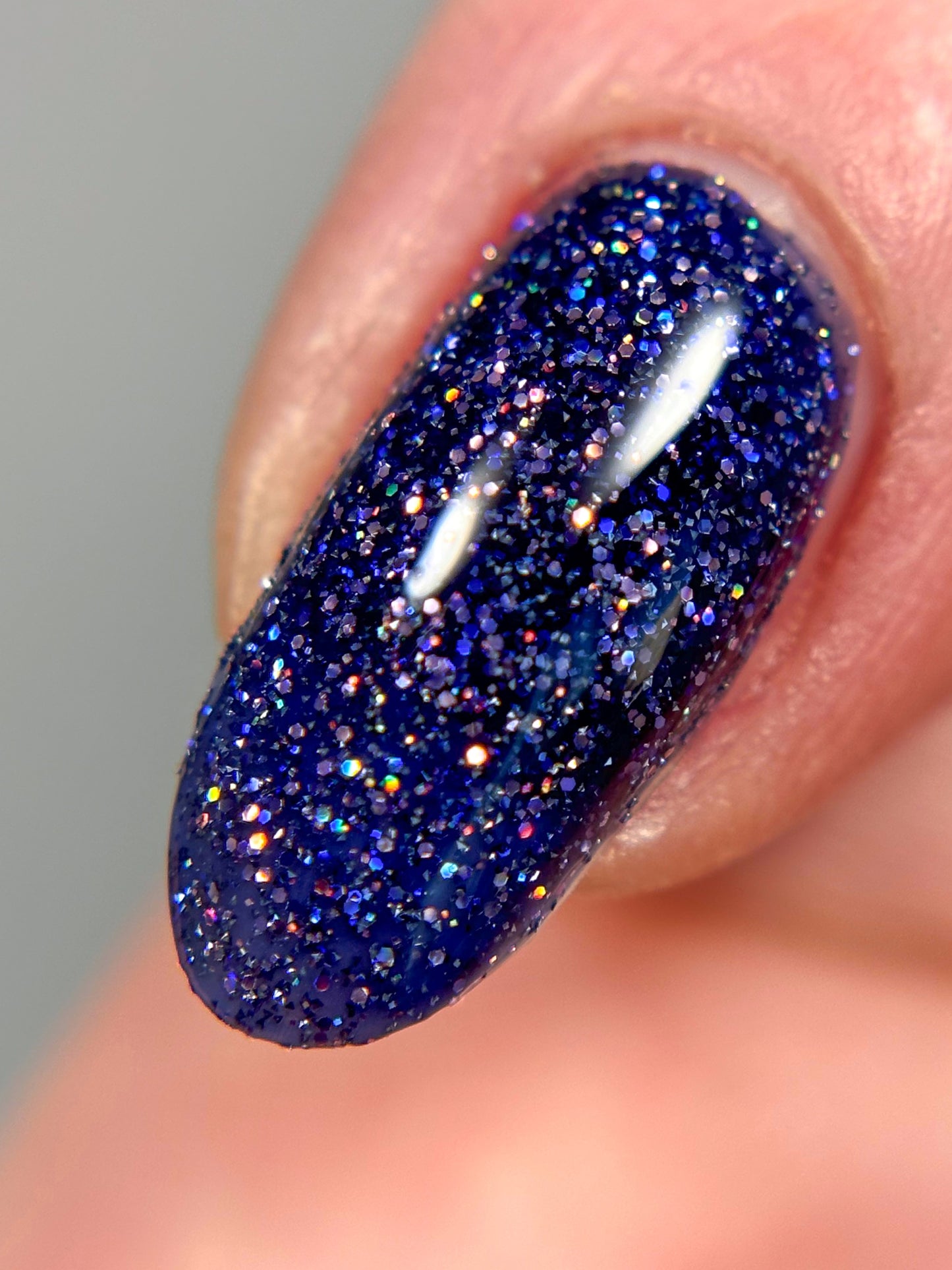 What a Batty - Blue Reflective Glitter Nail Polish - Bitten Collection - Dam Nail Polish