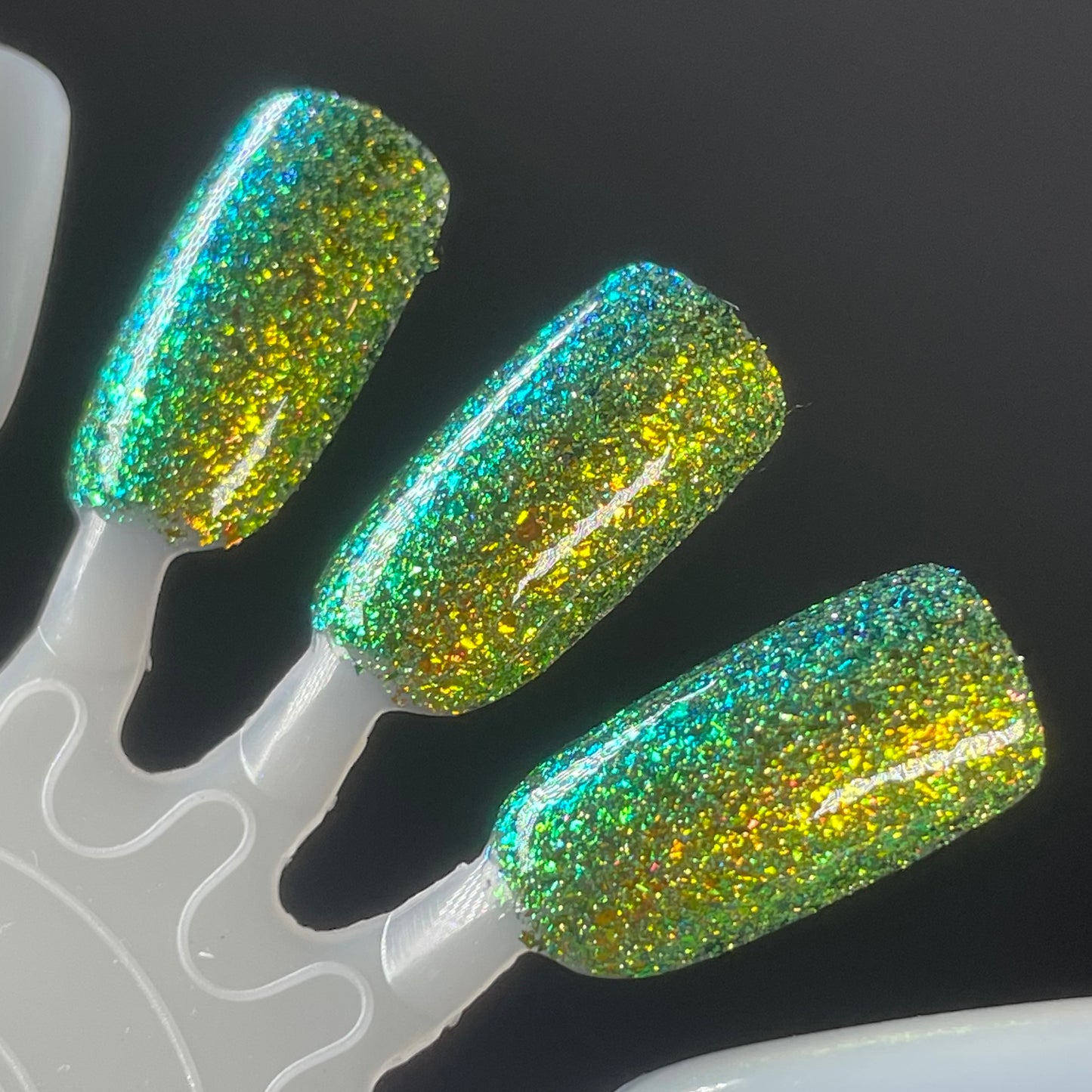 I'm Indoorsy - Gold Flakie Nail Polish - Light Green Reflective Glitter - Home Sweet Home Trio - Dam Nail Polish