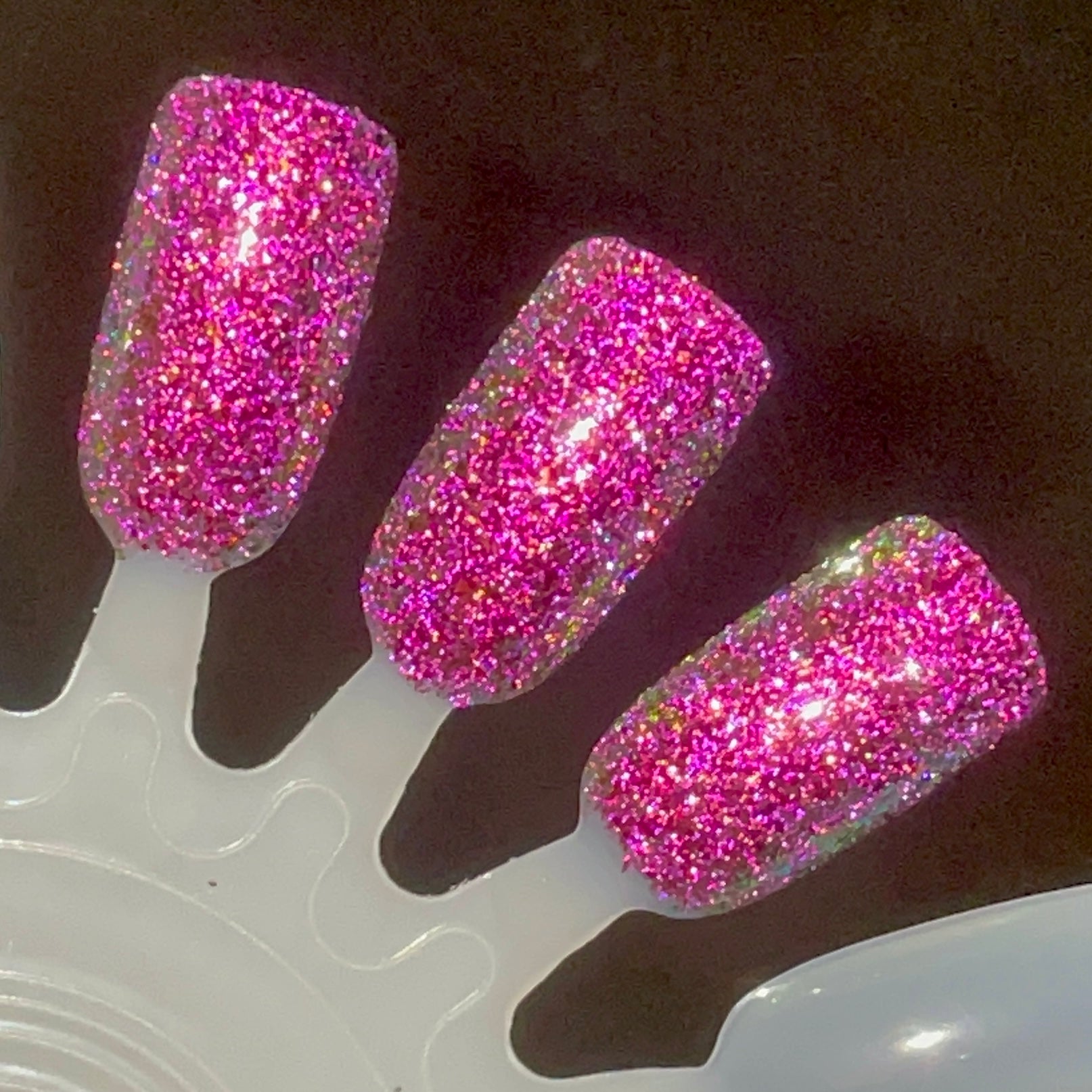 Ain't Nobody Like a Homebody - Pink Flakie Reflective Glitter - Home Sweet Home Trio - Dam Nail Polish