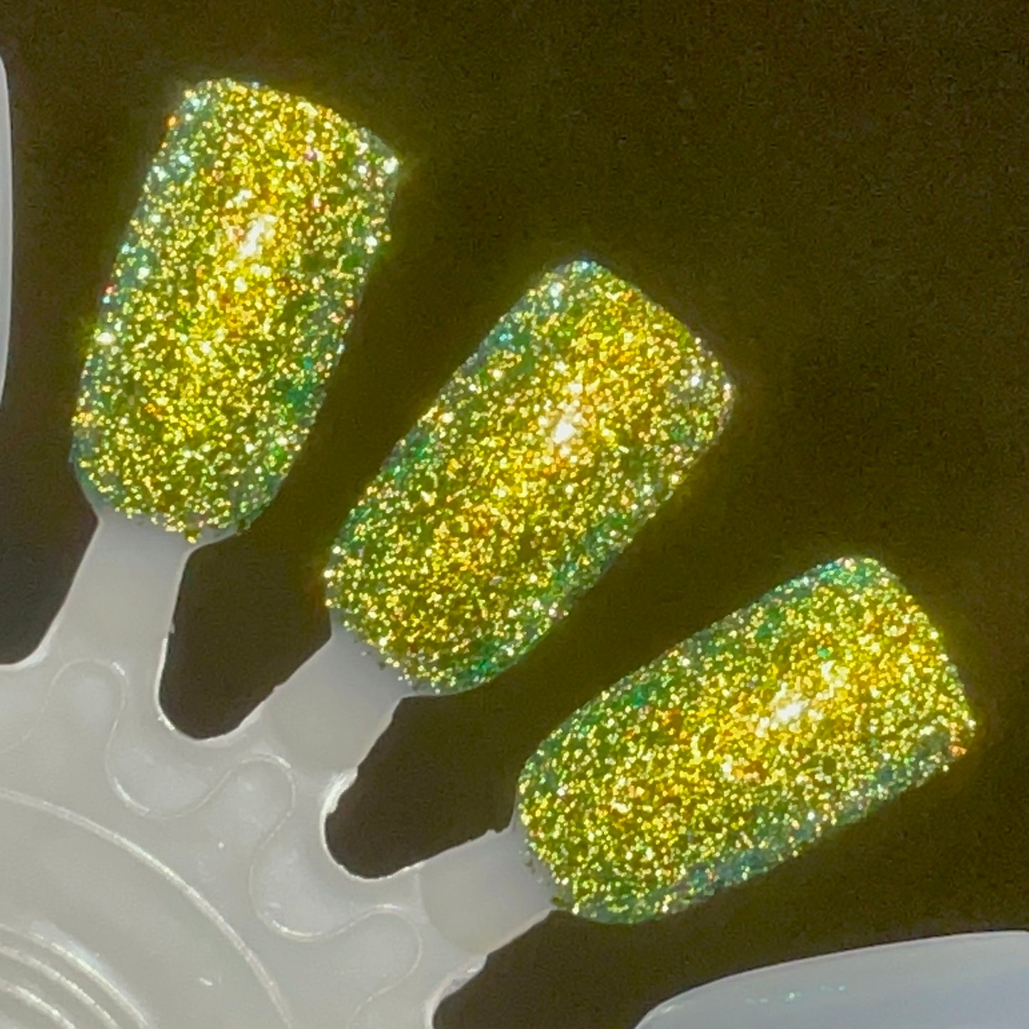 I'm Indoorsy - Gold Flakie Nail Polish - Light Green Reflective Glitter - Home Sweet Home Trio - Dam Nail Polish