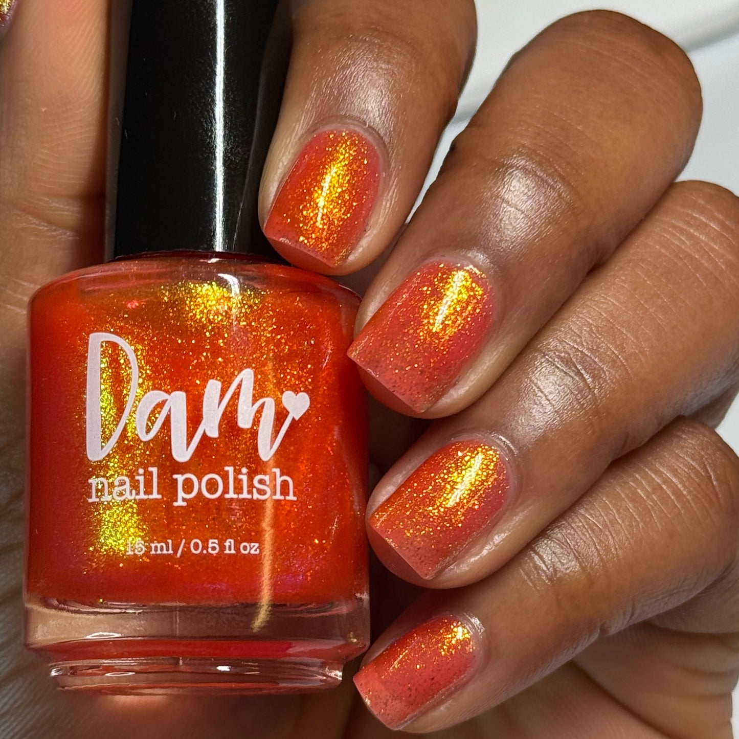 Creep - Orange Shimmer Nail Polish - Bonus Track Collection - Dam Nail Polish