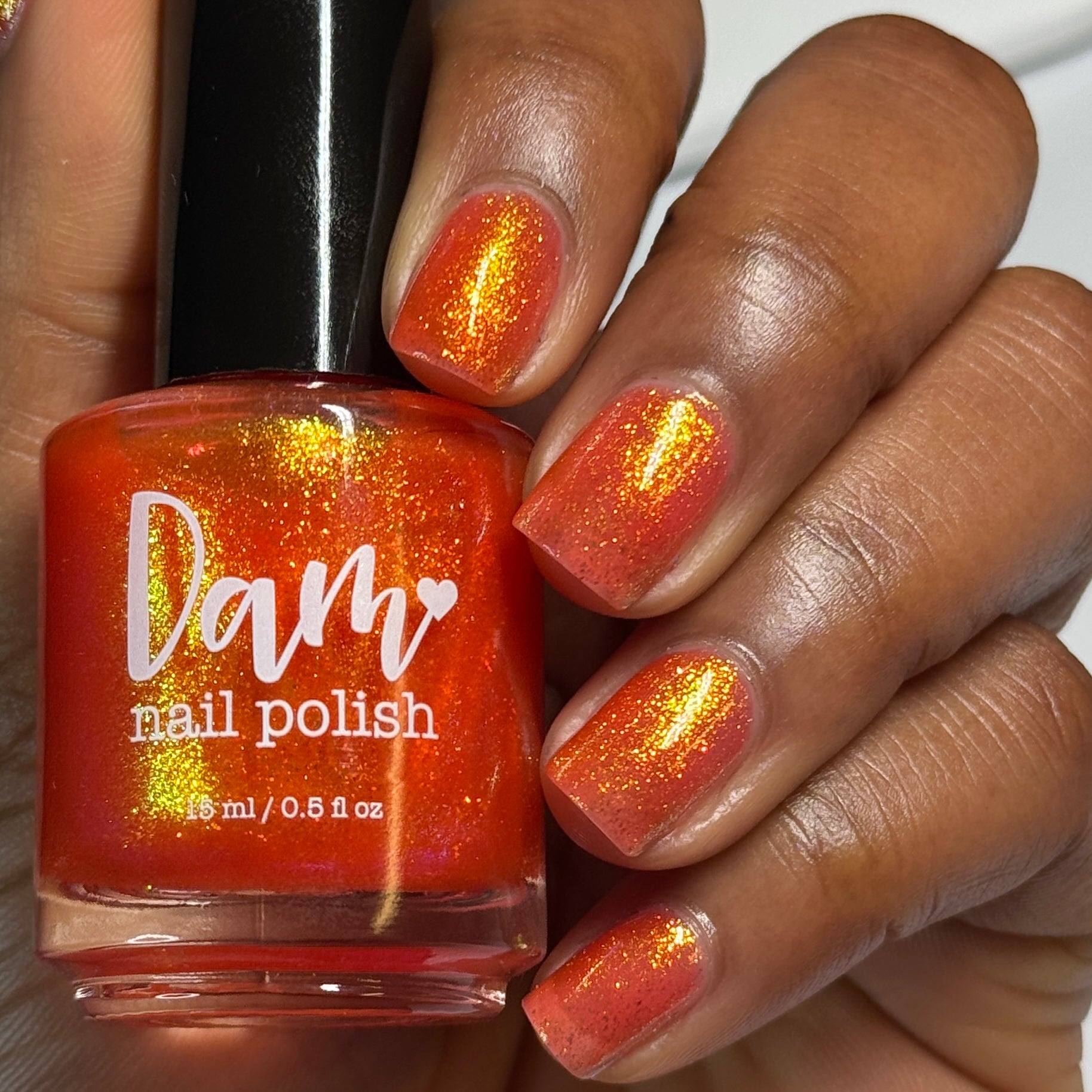 Creep - Orange Shimmer Nail Polish - Bonus Track Collection - Dam Nail Polish