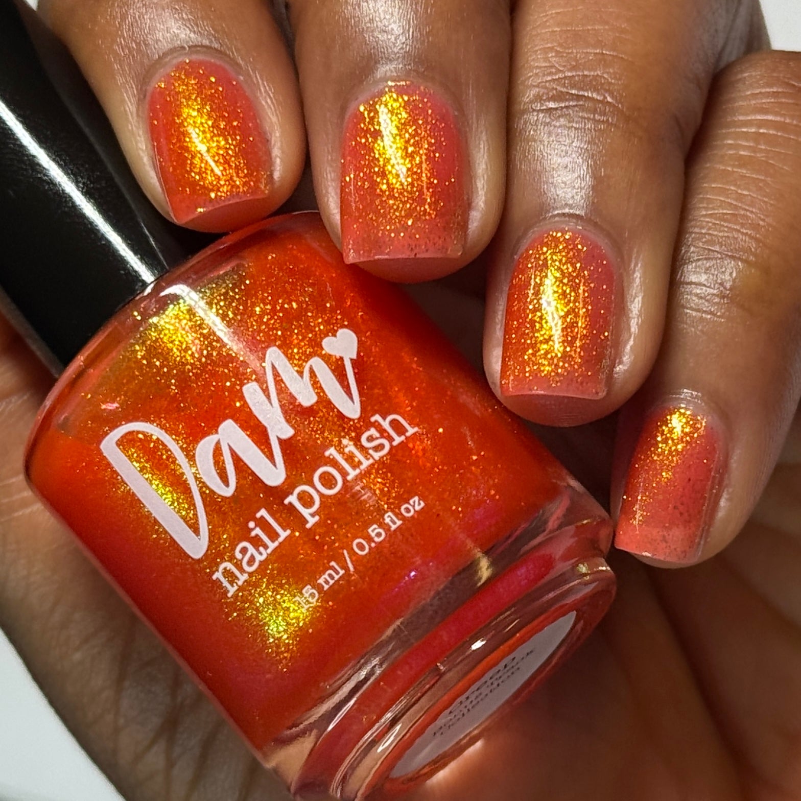 Creep - Orange Shimmer Nail Polish - Bonus Track Collection - Dam Nail Polish