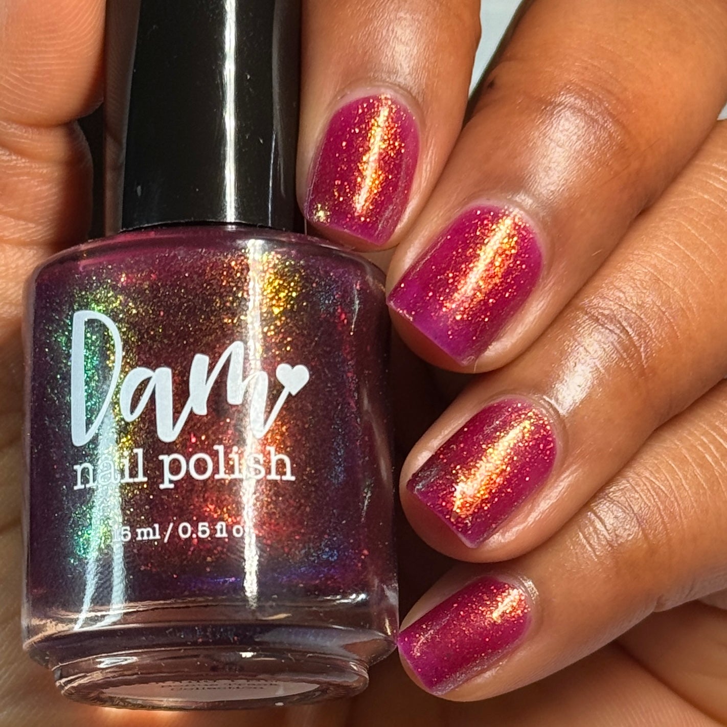 PRE ORDER: Should I Stay - Deep Fucshia Shimmer Nail Polish - Bonus Track Collection - Ships in Approx. 5 Weeks - Dam Nail Polish