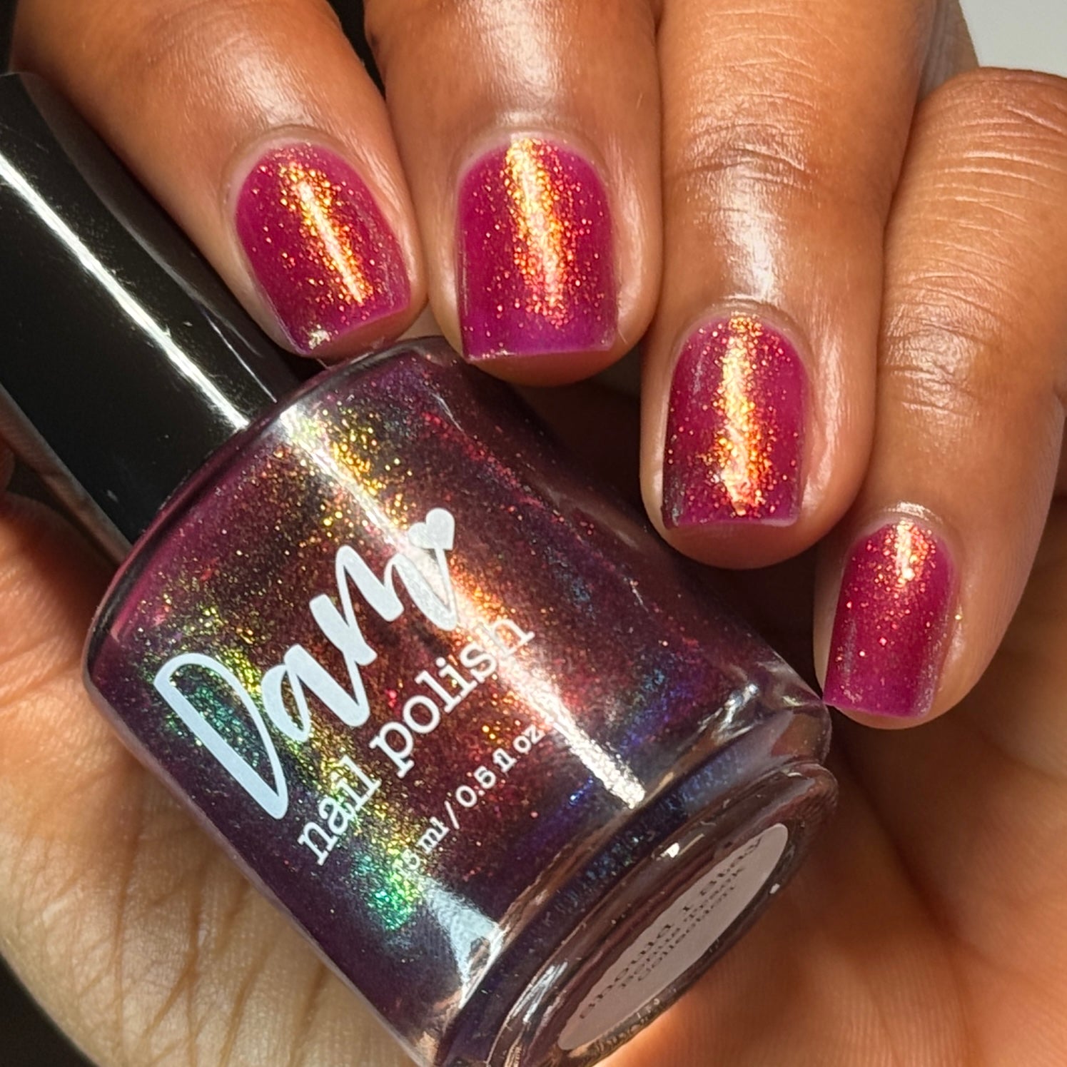 PRE ORDER: Should I Stay - Deep Fucshia Shimmer Nail Polish - Bonus Track Collection - Ships in Approx. 5 Weeks - Dam Nail Polish