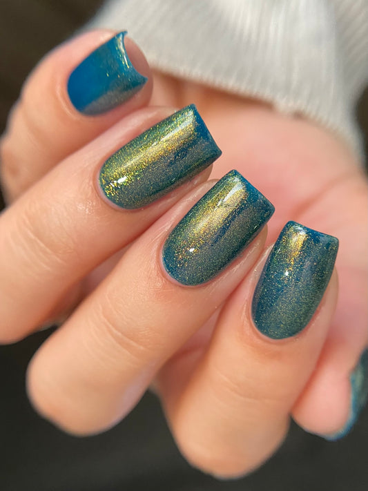 Moody Modern - Blue Nail Polish - Shimmer Nail Polish - Haute Homes Series - Dam Nail Polish