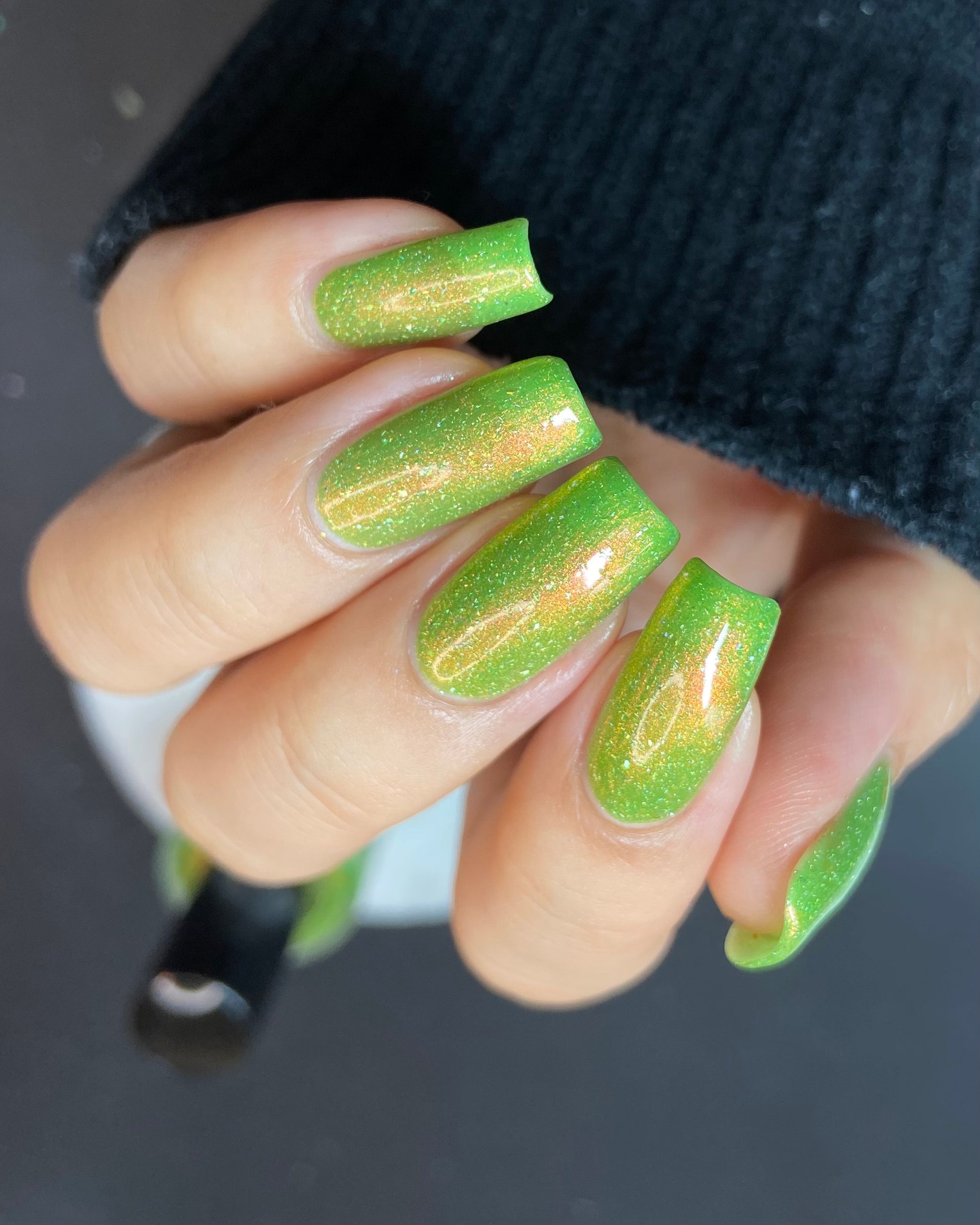 Nerd Out in Akihabara - Green Shimmer Polish - Journey Through Japan Collection - Dam Nail Polish