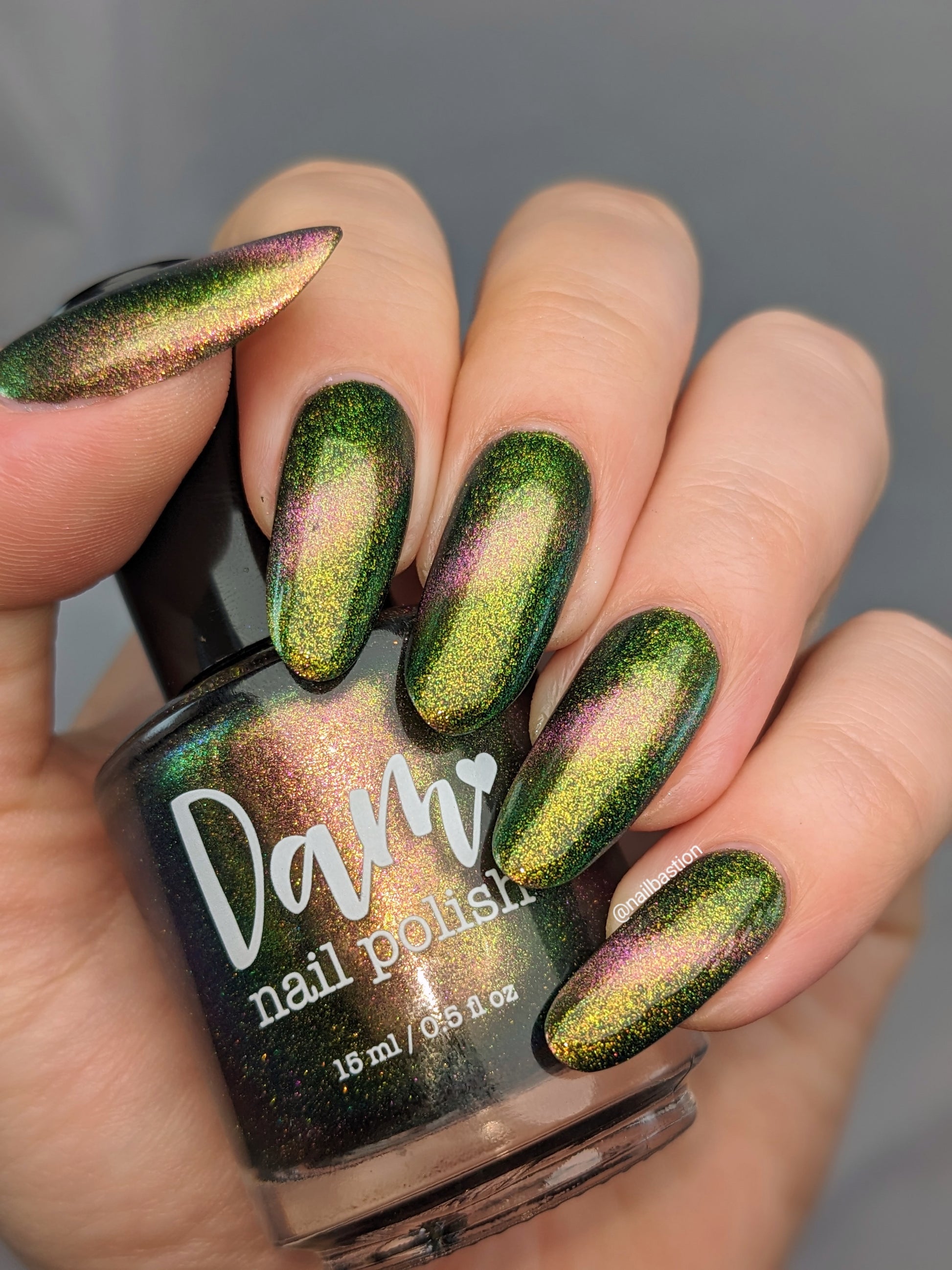 Parallel Possibilities - Shifting Multichrome Magnetic Nail Polish - Shifts Gold, Green, and Blue - Into the Multiverse Collection - Dam Nail Polish