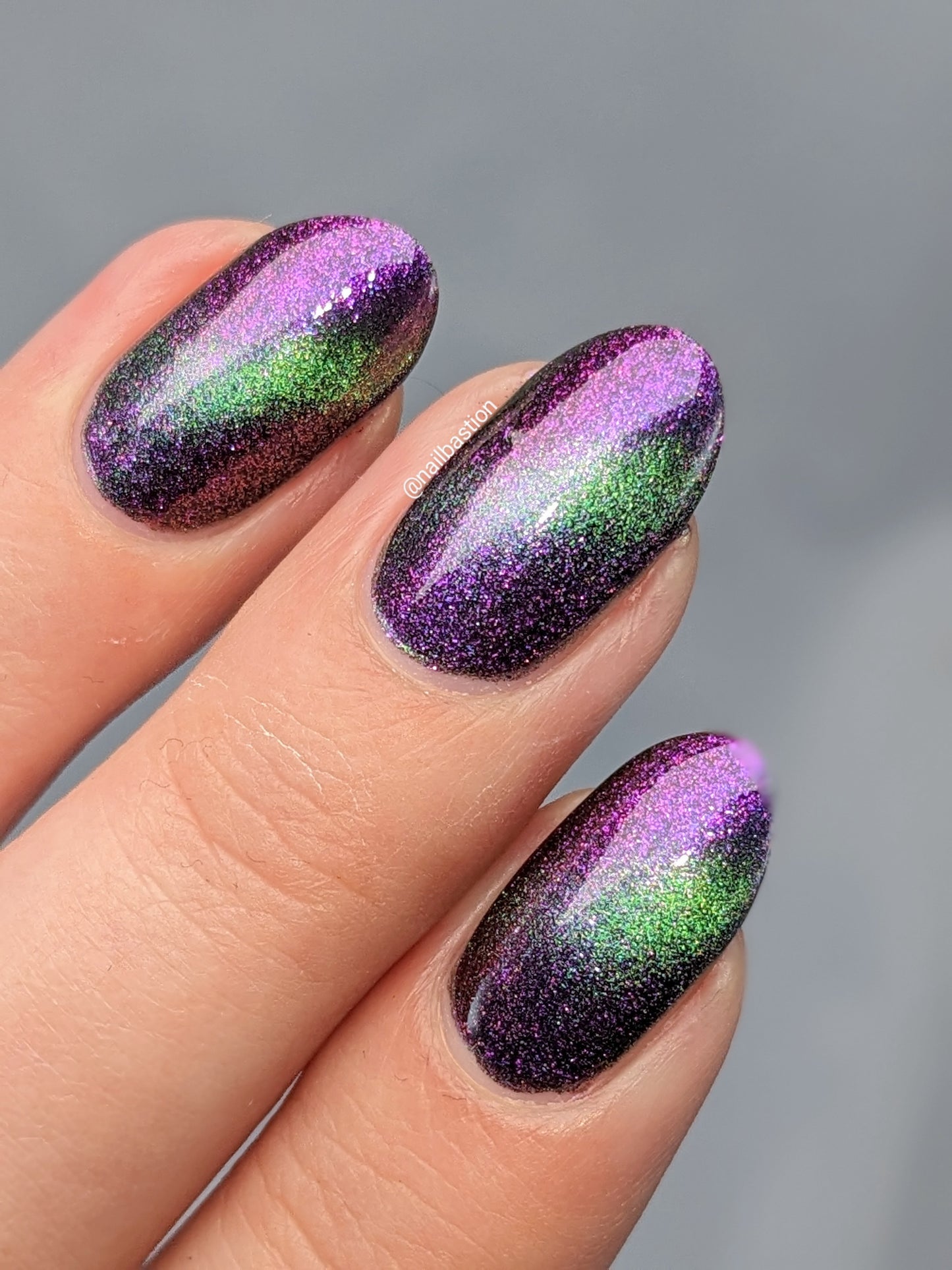 Distant Dimensions - Shifting Multichrome Magnetic Nail Polish - Shifts Purple, Pink, Gold, and Green - Into the Multiverse Collection