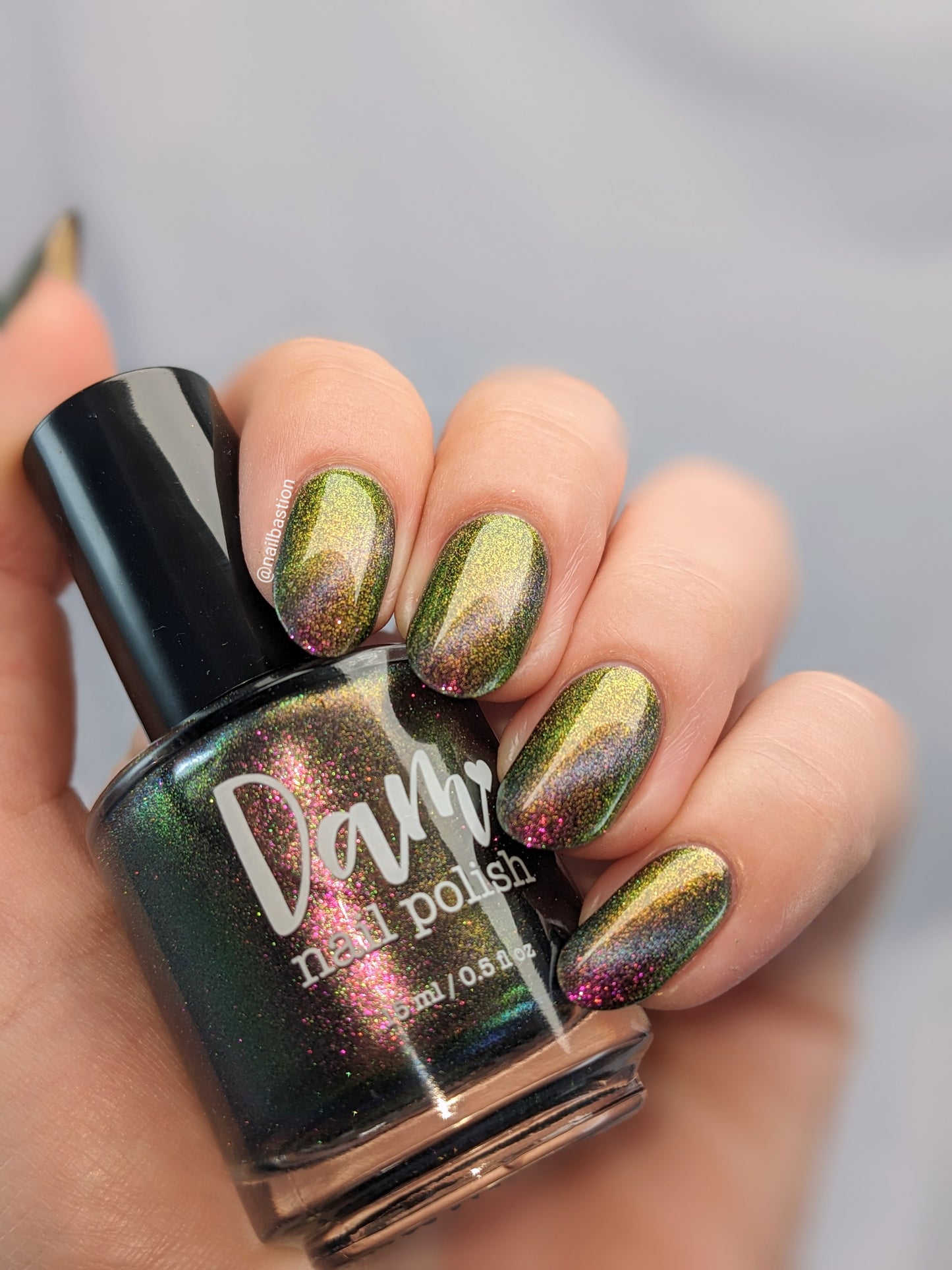 Omniverse Odyssey - Shifting Multichrome Magnetic Nail Polish - Shifts Pink, Bronze, and Green - Into the Multiverse Collection - Dam Nail Polish