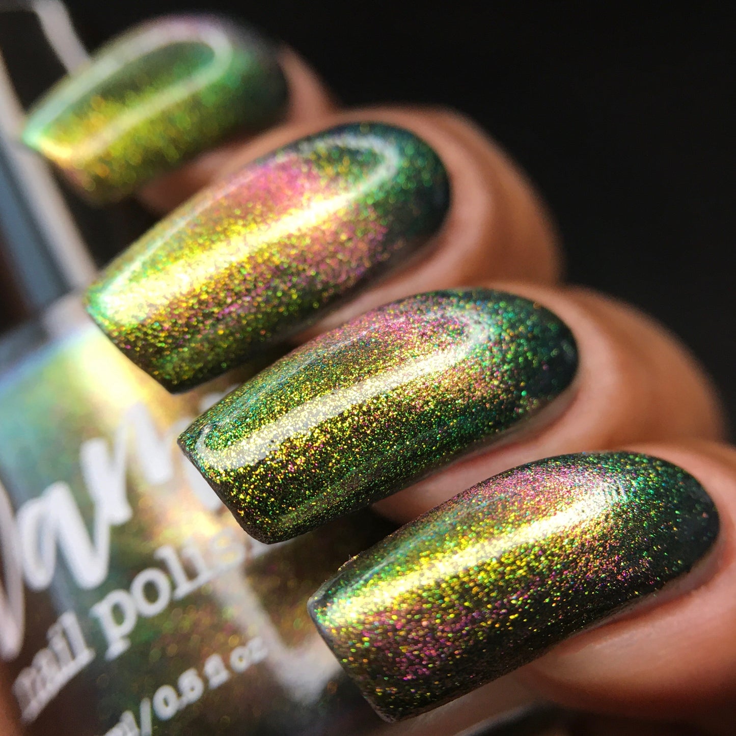 Omniverse Odyssey - Pink/Bronze/Green Multichrome Magnetic Nail Polish - Into the Multiverse Collection