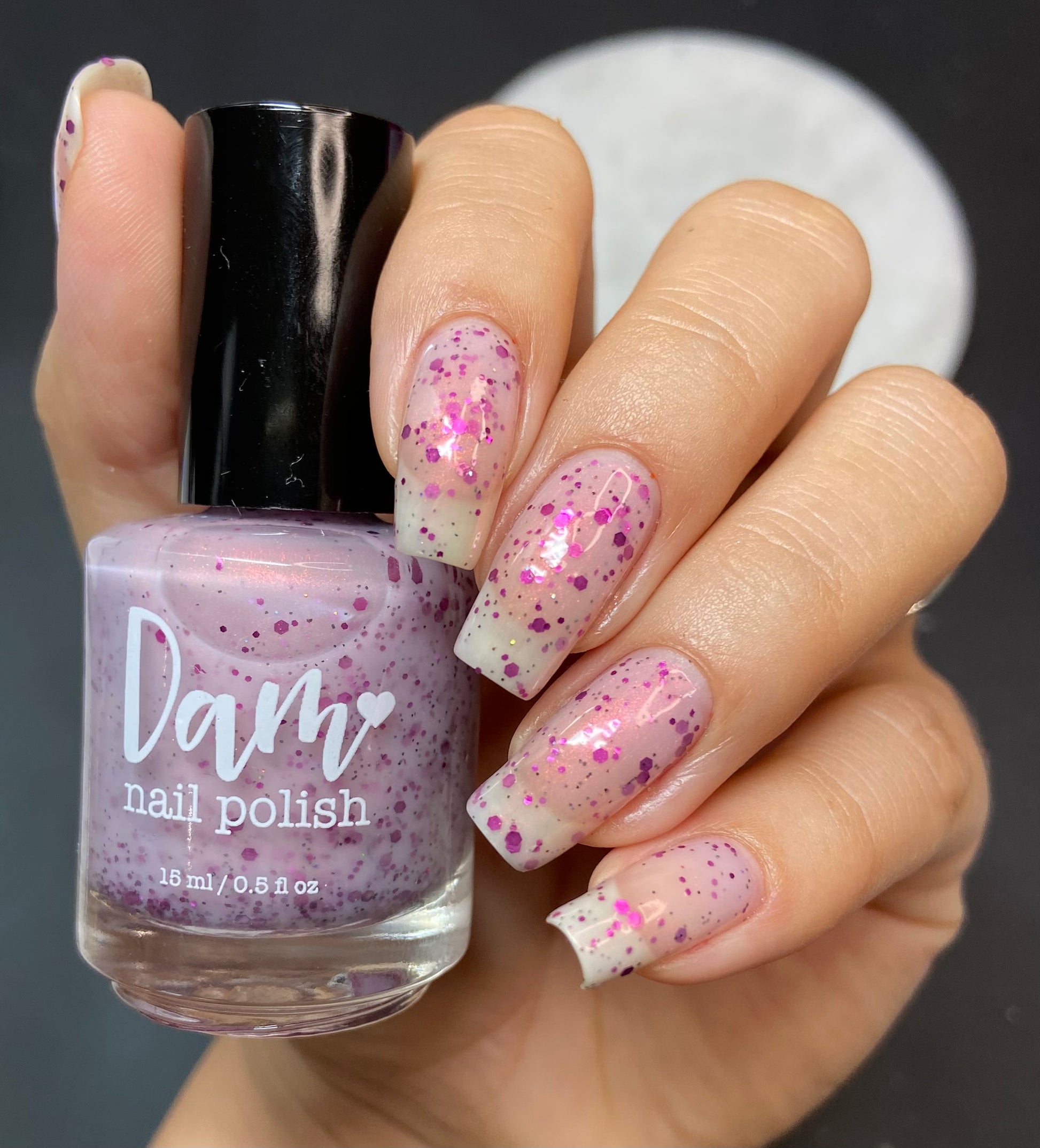 Passionfruit Attitude - Light Pink Crelly - Glitter Nail Polish - Shimmer Nail Polish - Sweet Sips Collection - Dam Nail Polish