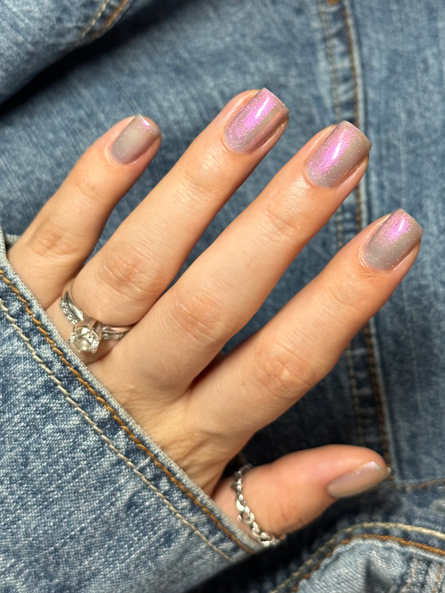 Don’t Kiss Your Sis - Pink Shimmer Nail Polish - Trust the Shimmer Collection - Dam Nail Polish