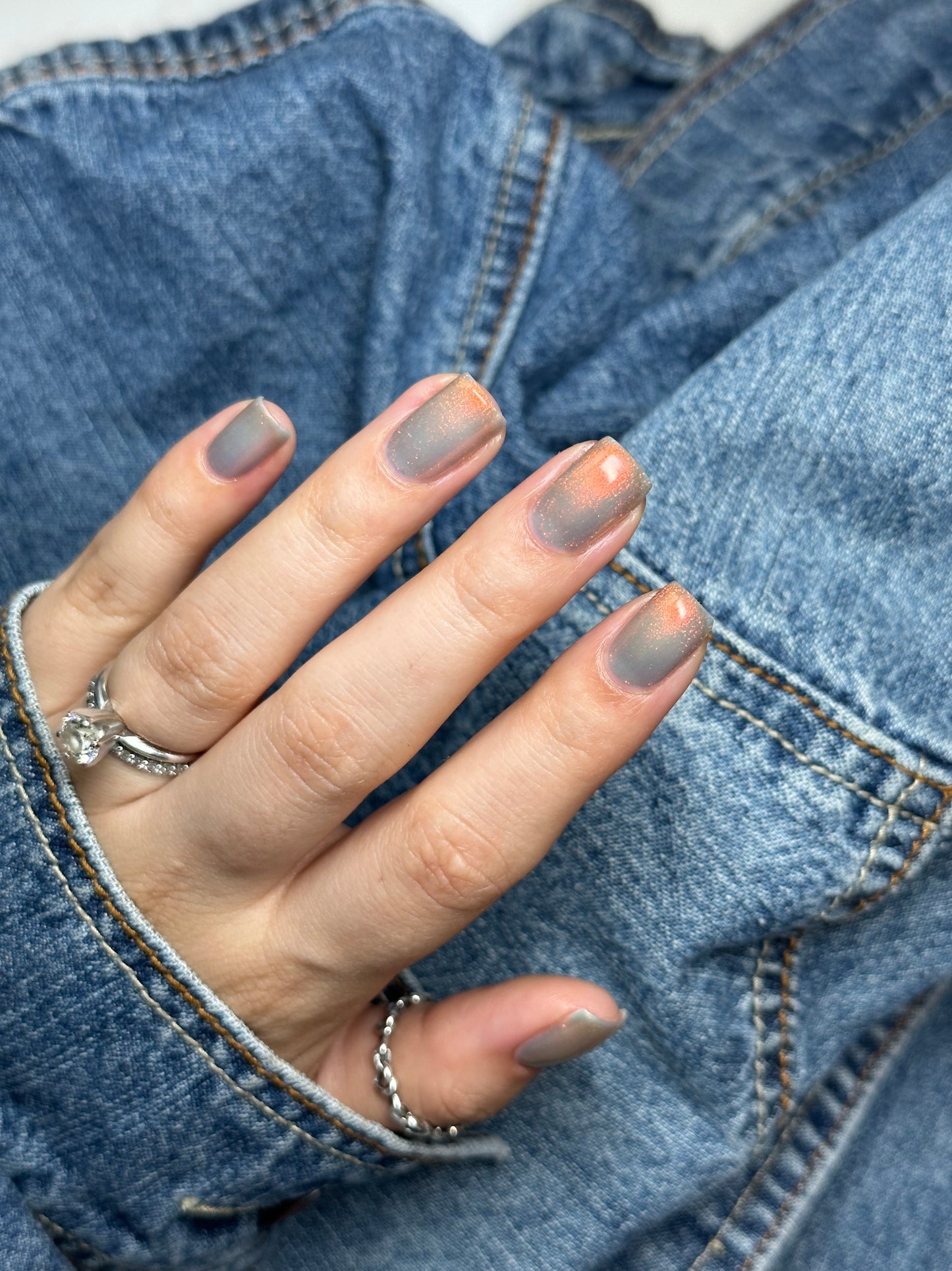 COMING SOON! 5/2 PRE ORDER: They See BB Rollin’ - Orange Shimmer Nail Polish - Trust the Shimmer Collection - Ships in ~5 weeks - Dam Nail Polish