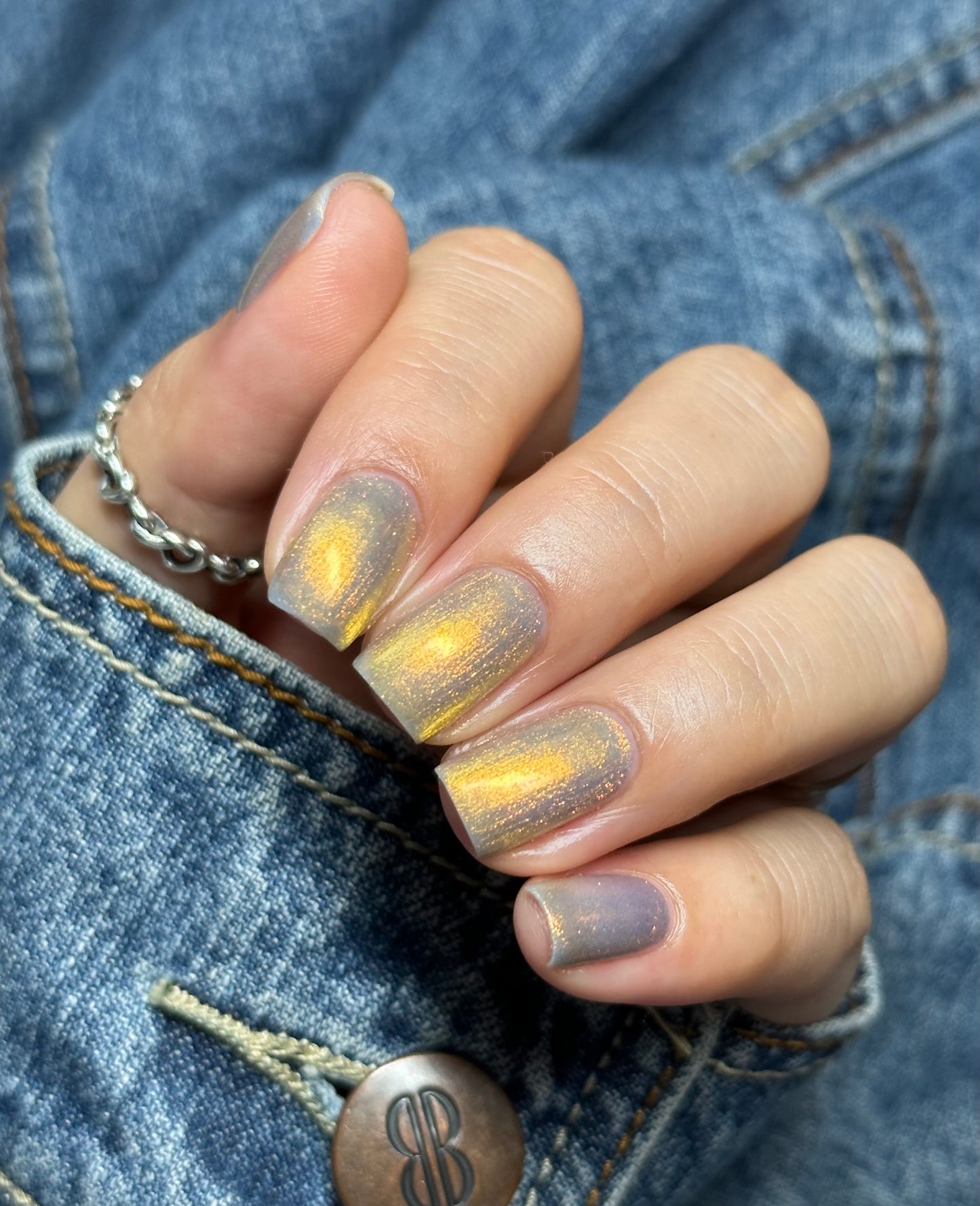 Some Like It Hoth - Gold Shimmer Nail Polish - Trust the Shimmer Collection - Dam Nail Polish