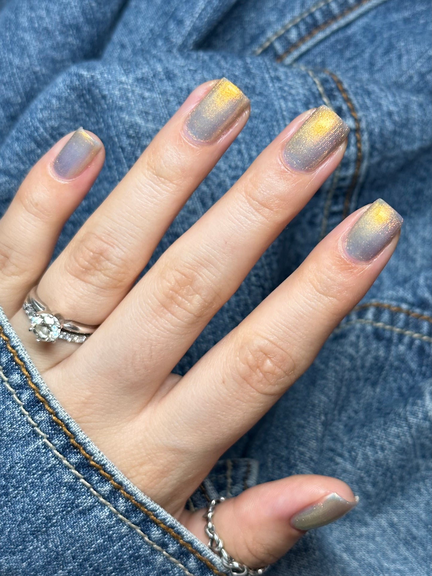 Some Like It Hoth - Gold Shimmer Nail Polish - Trust the Shimmer Collection - Dam Nail Polish
