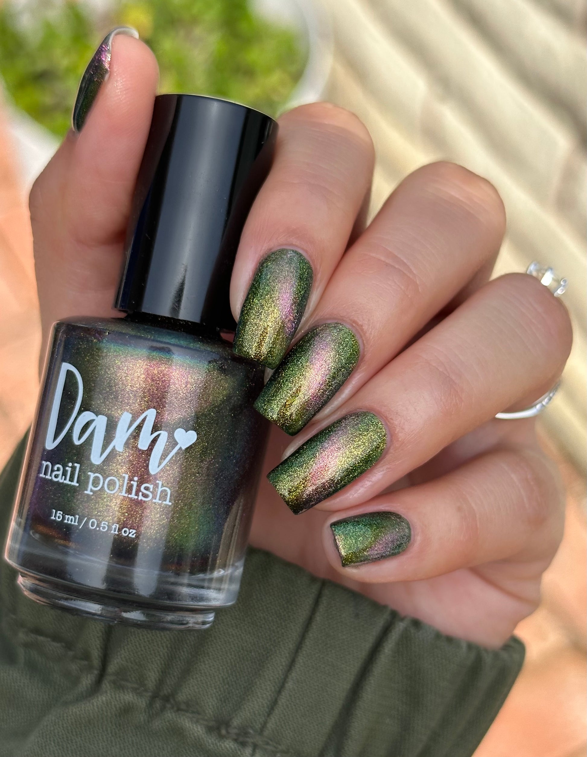 Parallel Possibilities - Shifting Multichrome Magnetic Nail Polish - Shifts Gold, Green, and Blue - Into the Multiverse Collection - Dam Nail Polish
