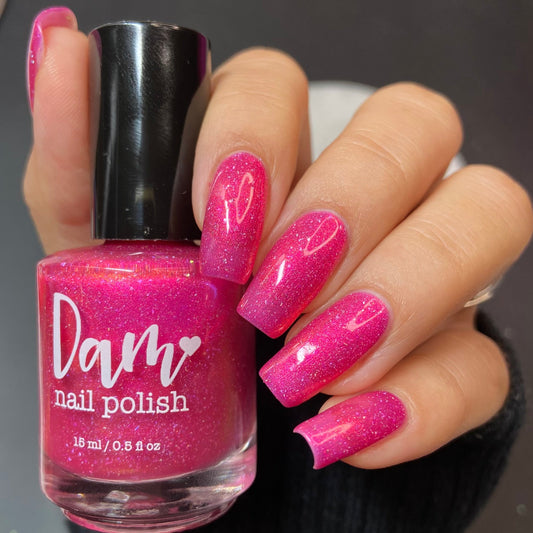 Shopping at Shibuya - Pink Shimmer Polish - Journey Through Japan Collection - Dam Nail Polish