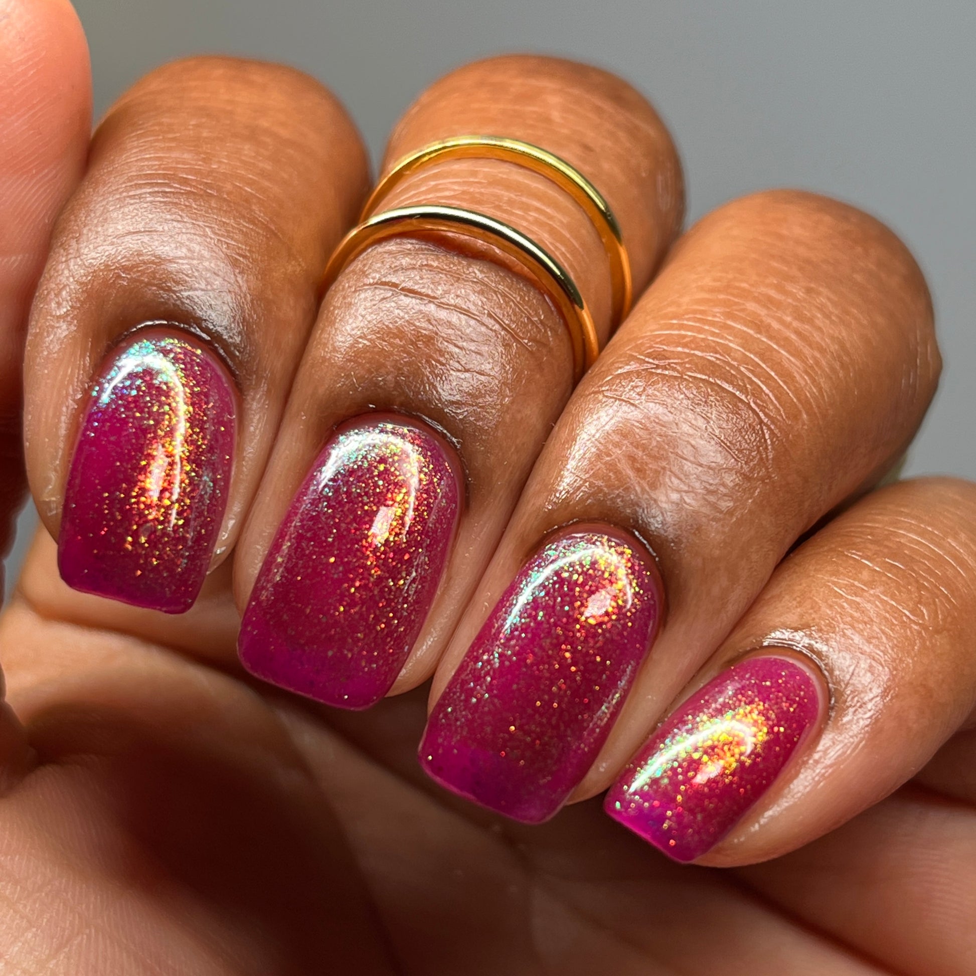 PRE ORDER: Should I Stay - Deep Fucshia Shimmer Nail Polish - Bonus Track Collection - Ships in Approx. 5 Weeks - Dam Nail Polish