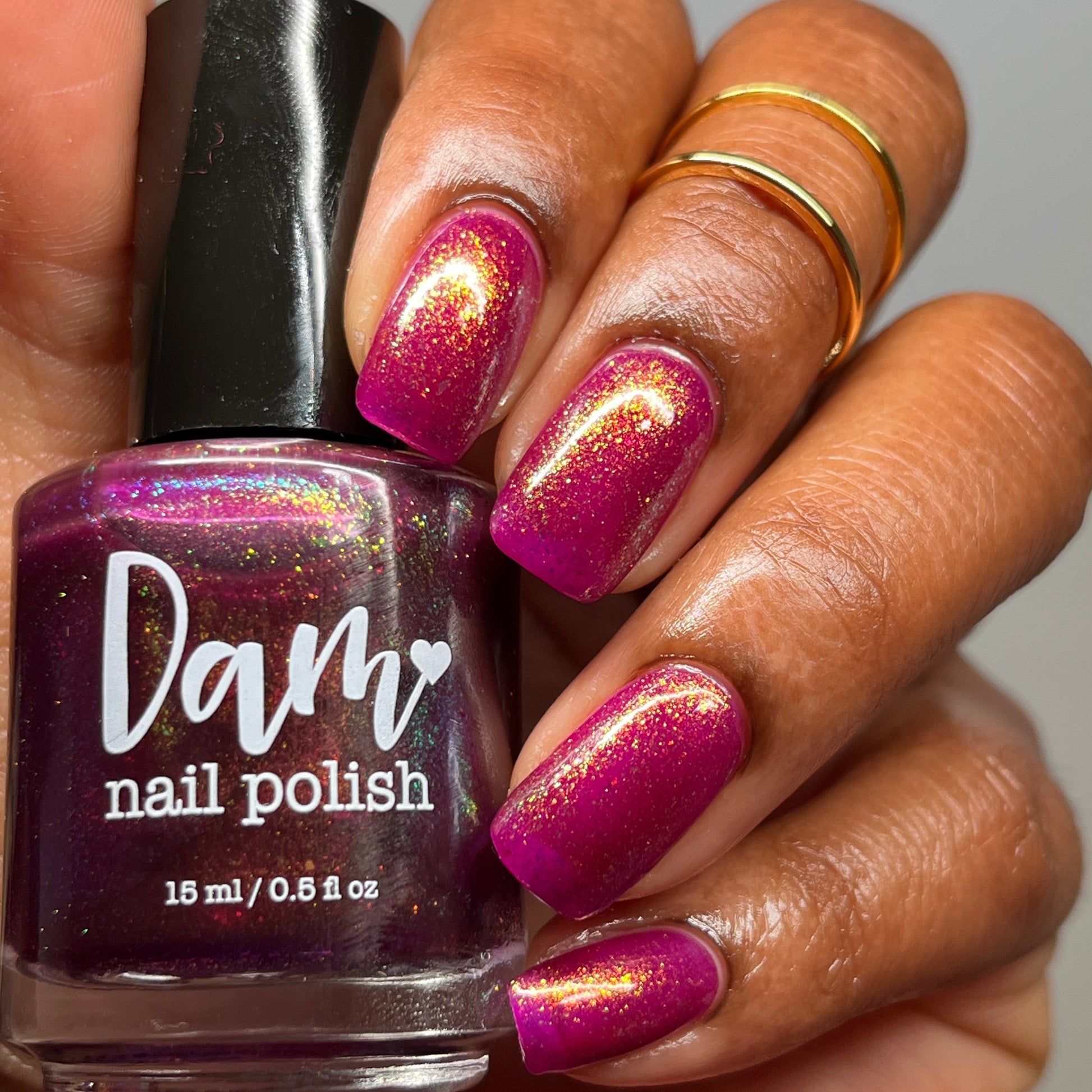 PRE ORDER: Should I Stay - Deep Fucshia Shimmer Nail Polish - Bonus Track Collection - Ships in Approx. 5 Weeks - Dam Nail Polish