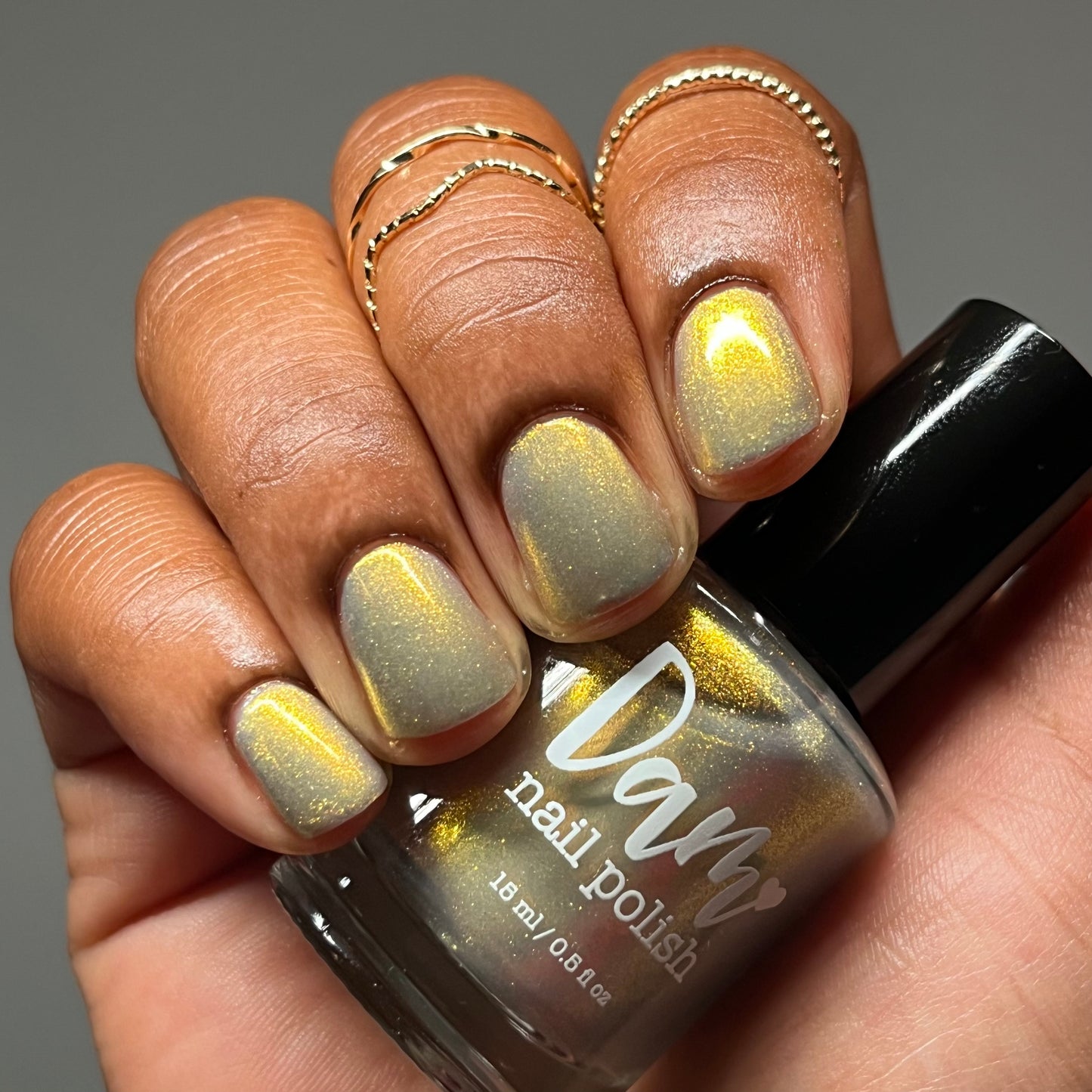 Some Like It Hoth - Gold Shimmer Nail Polish - Trust the Shimmer Collection - Dam Nail Polish