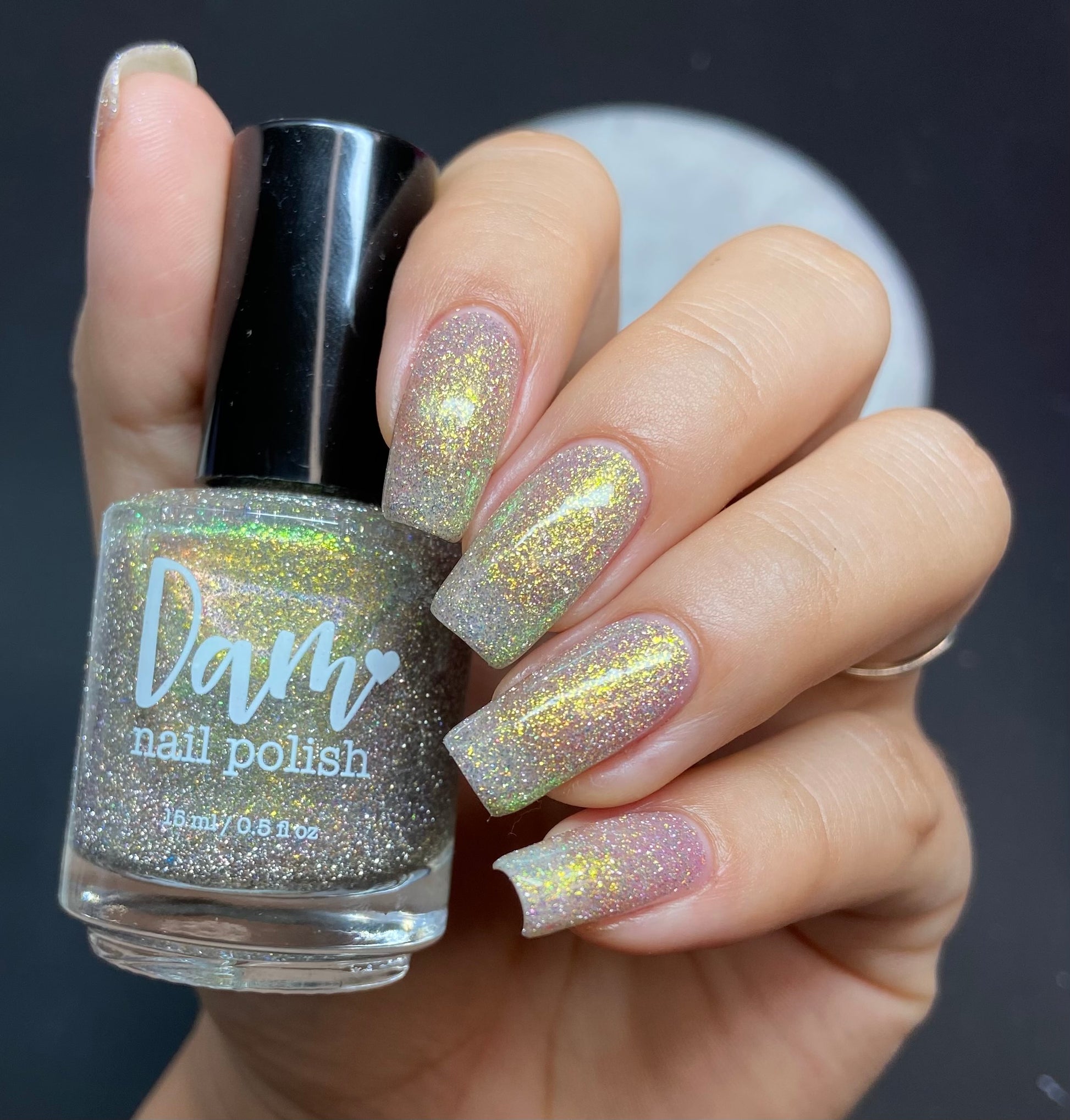 Super Purr-ty - Gold Reflective Nail Polish - Glitter Nail Polish - PBE Exclusive 2024 - Dam Nail Polish