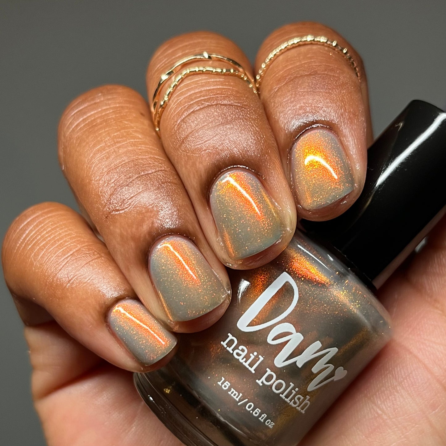 COMING SOON! 5/2 PRE ORDER: They See BB Rollin’ - Orange Shimmer Nail Polish - Trust the Shimmer Collection - Ships in ~5 weeks - Dam Nail Polish